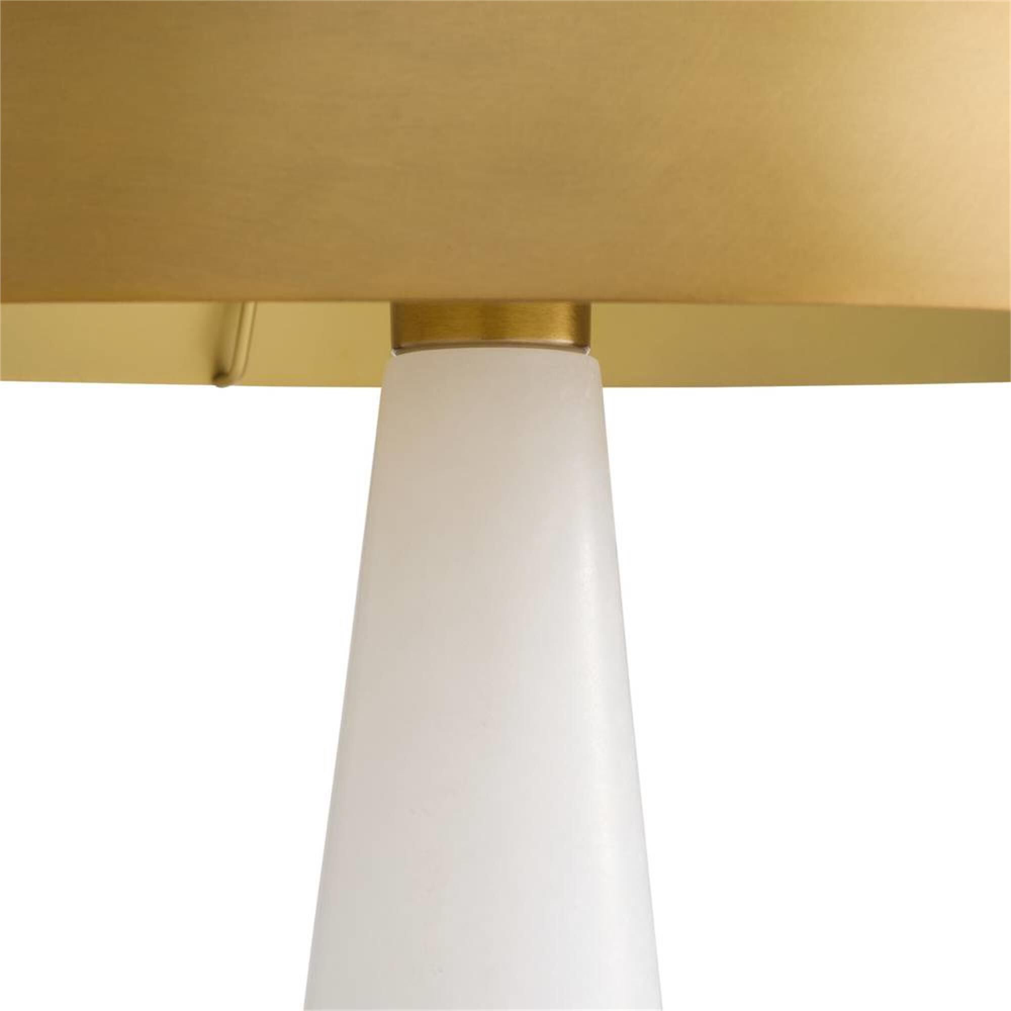 Shown in Alabaster and Brass finish
