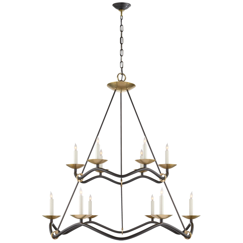Barry Goralnick Choros 37 Inch 12 Light Chandelier by Visual Comfort Signature Collection
