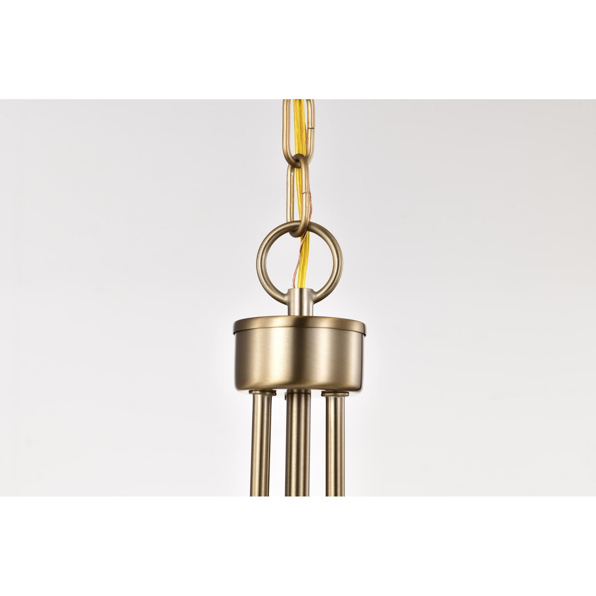 Shown in Burnished Brass finish and White Opal glass