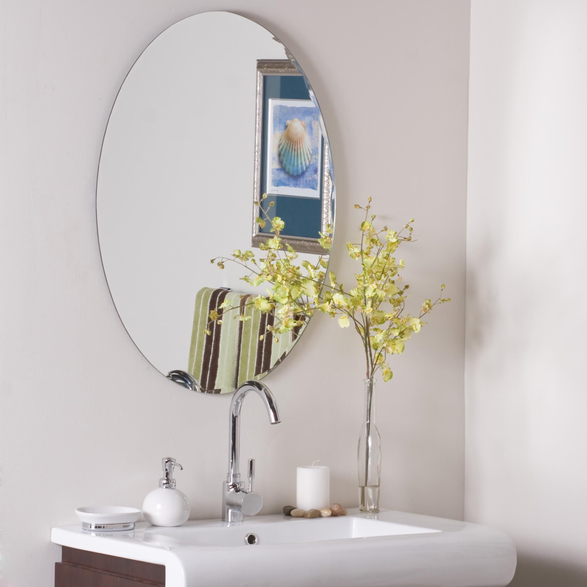 Scallop Bathroom Mirrors by Decor Wonderland