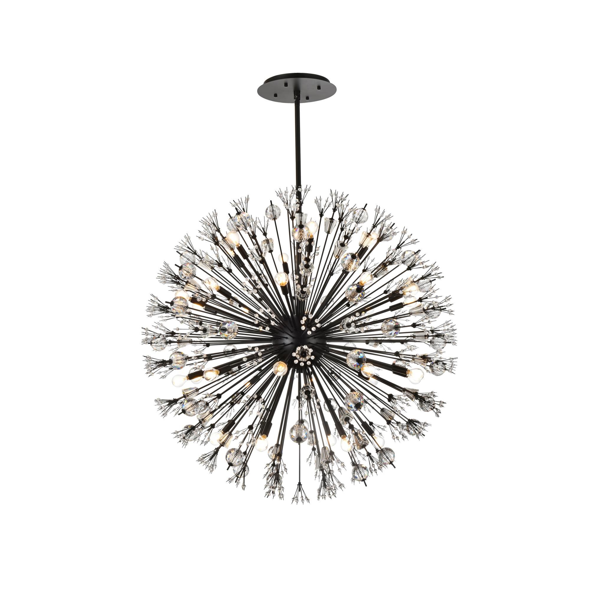 Shown in Black finish and Clear Royal Cut crystal