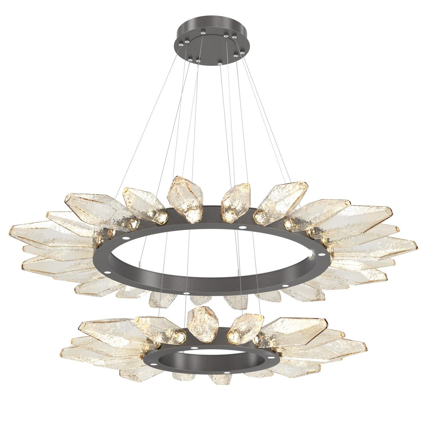 Rock Crystal 56 Inch 50 Light LED Chandelier by Hammerton Studio