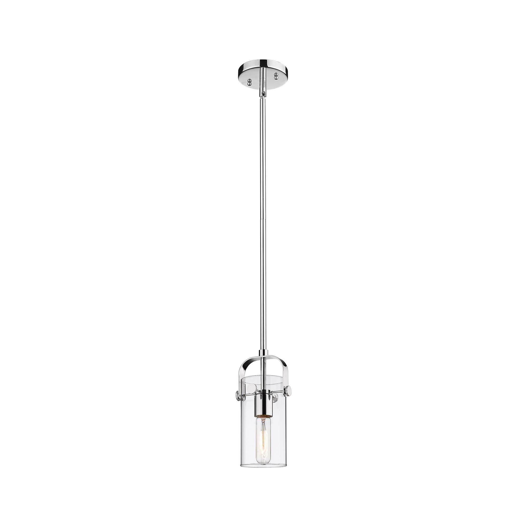 Shown in Polished Chrome finish and Clear glass