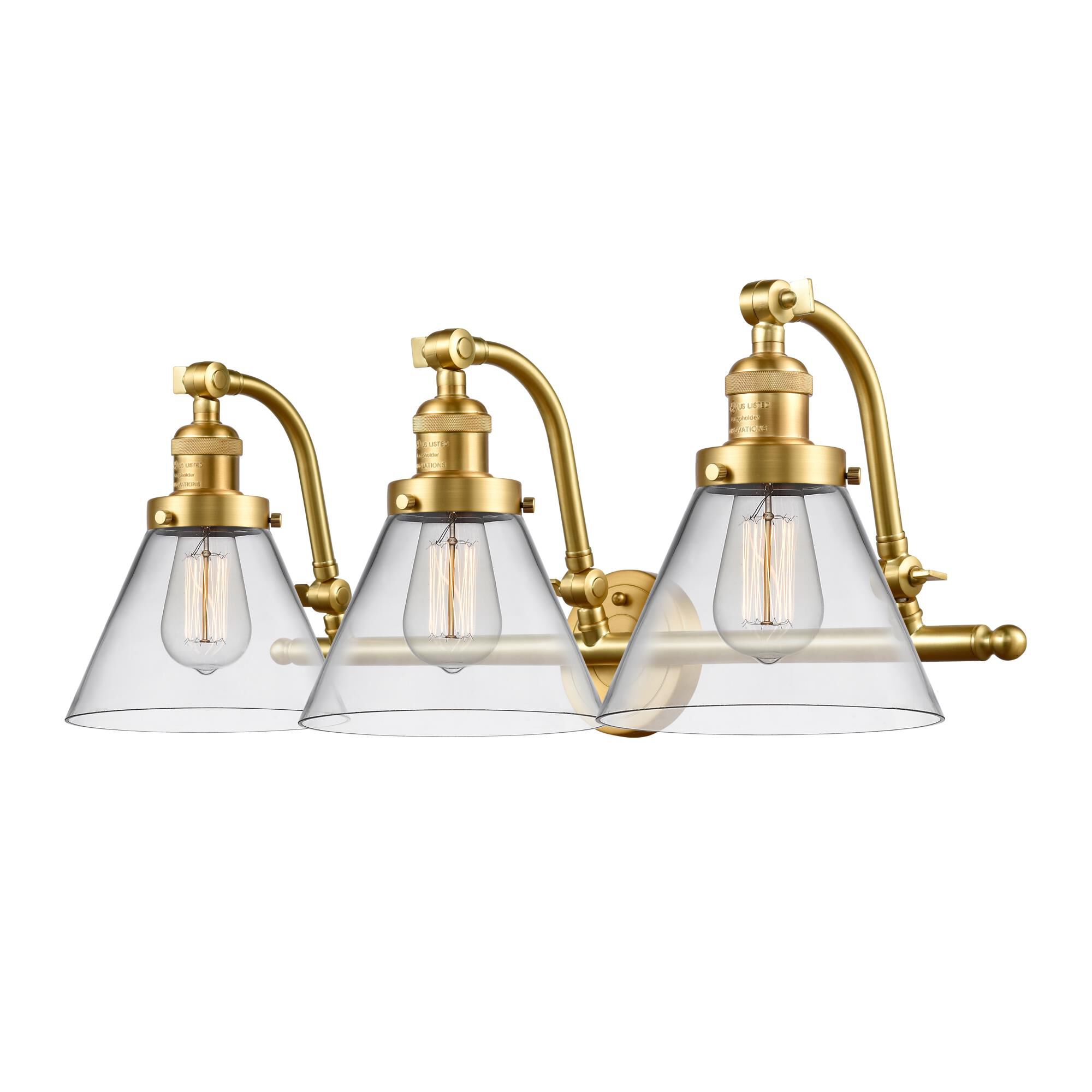 Bruno Marashlian Large Cone 28 Inch 3 Light LED Bath Vanity Light by Innovations Lighting
