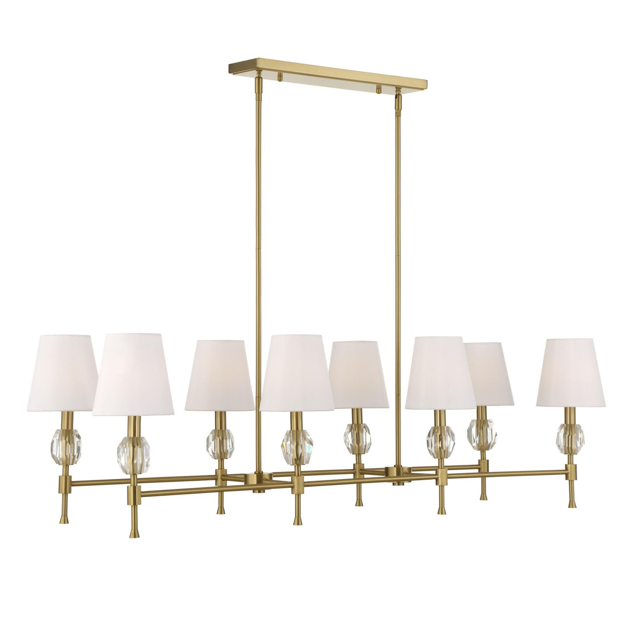 Shown in Brass and White finish