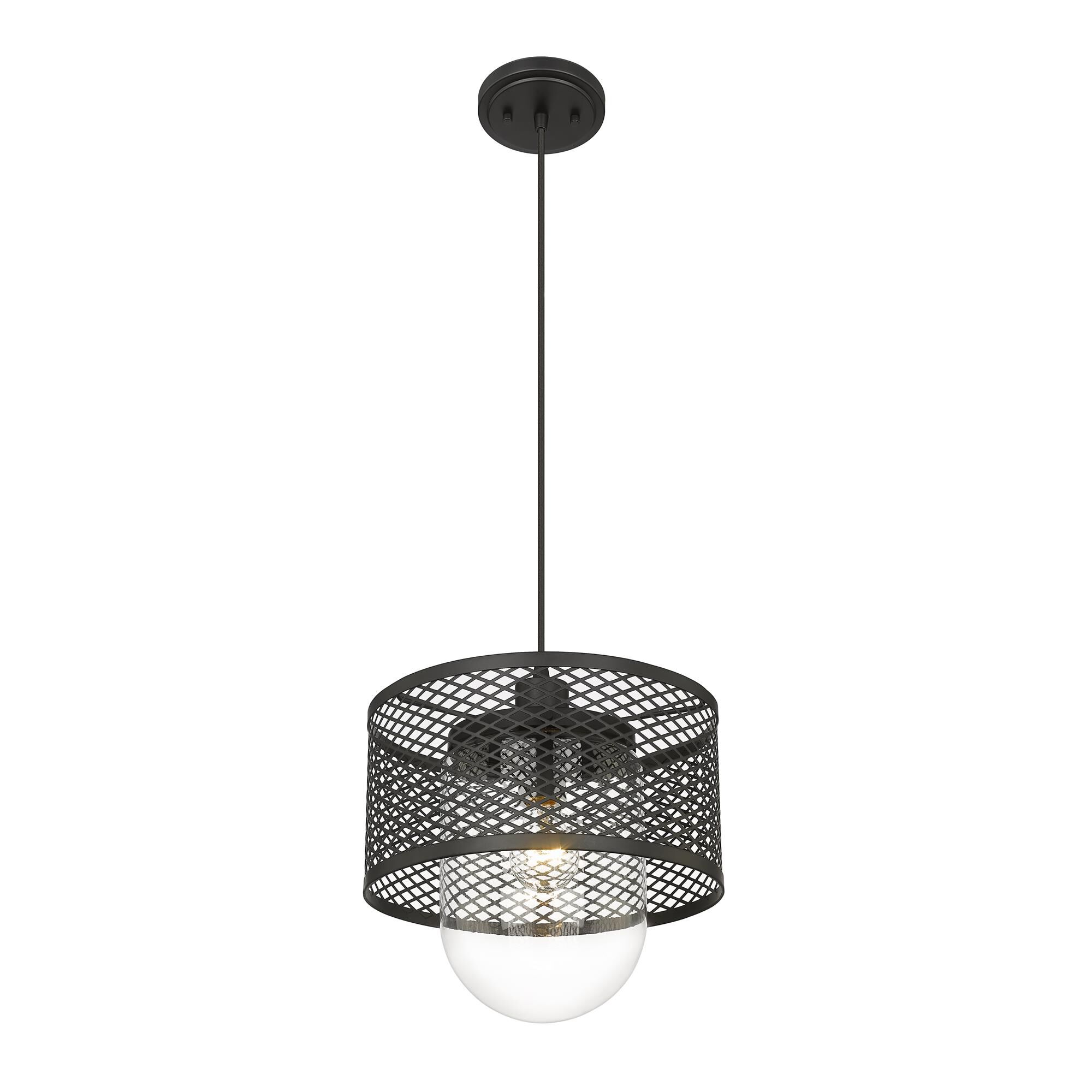 Shown in Matte Black finish and Clear glass