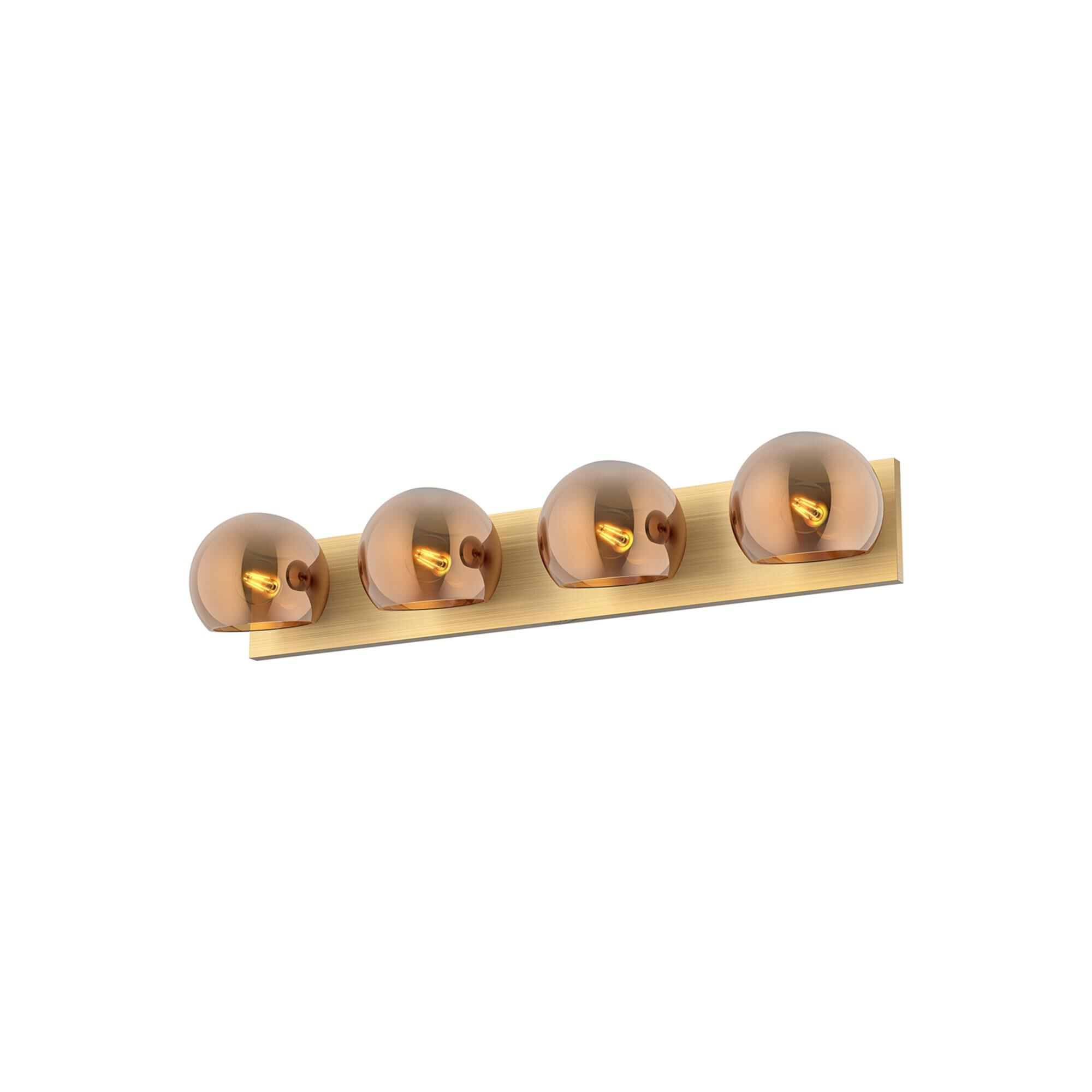 Shown in Brushed Gold finish and Copper glass
