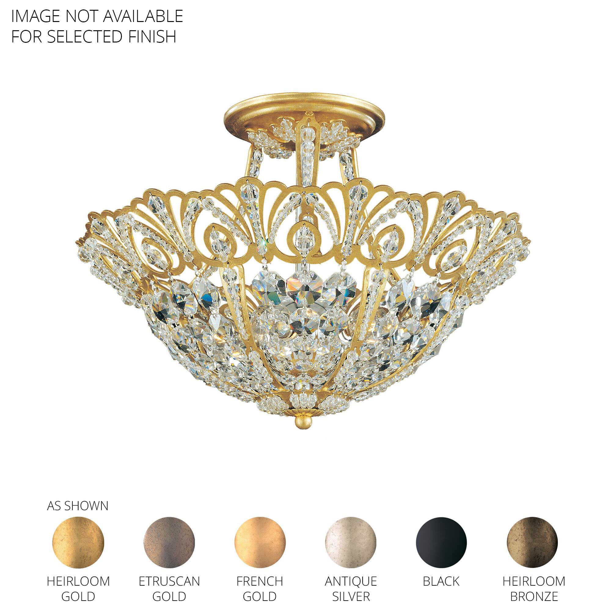 Shown in Black finish and Clear Radiance crystal