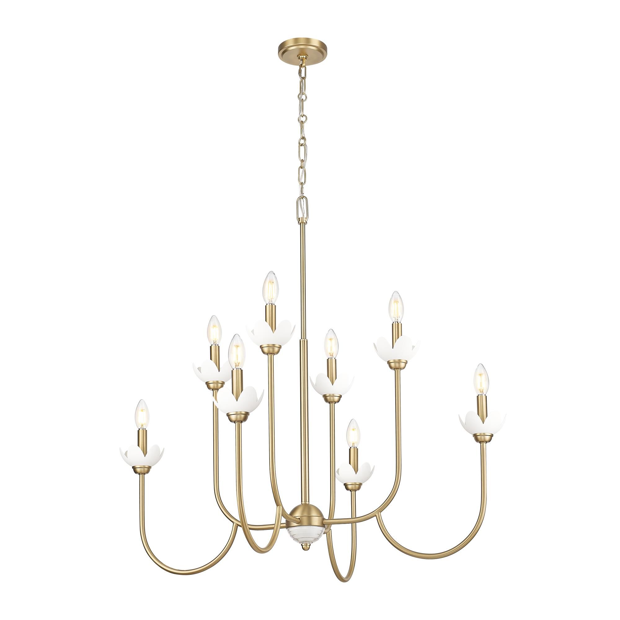 Shown in Modern Gold finish and Clear Ribbed glass and Clear Ribbed shade