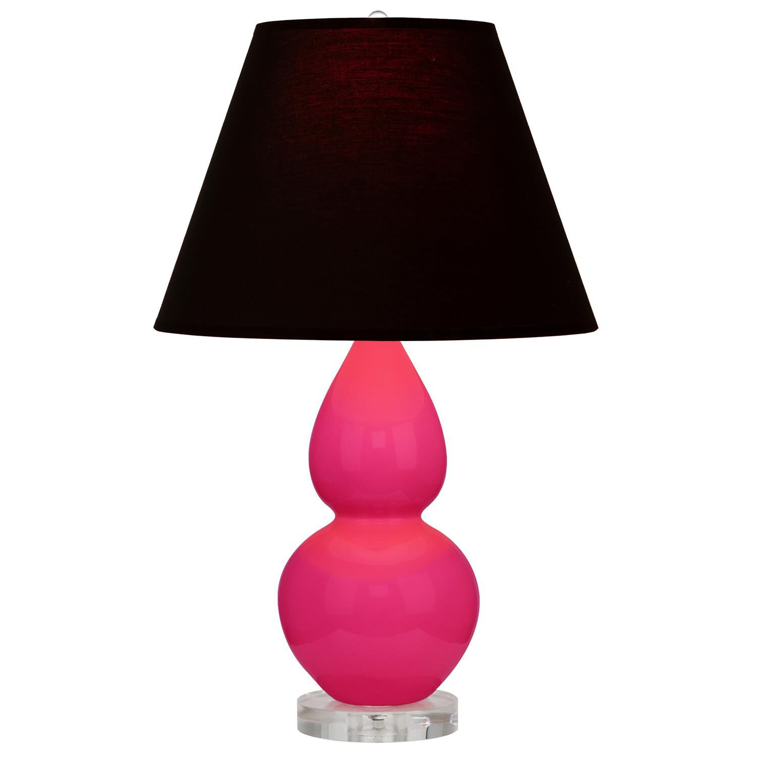 Shown in Razzle Rose finish and Ink Black with Rose Red Lining shade and Lucite accent