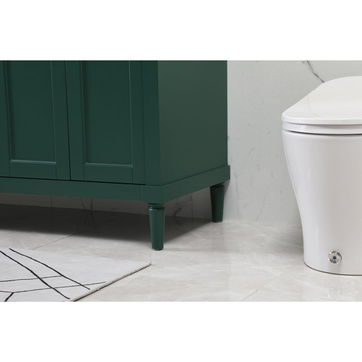 Shown in Green finish and Single Bathroom Vanity accent