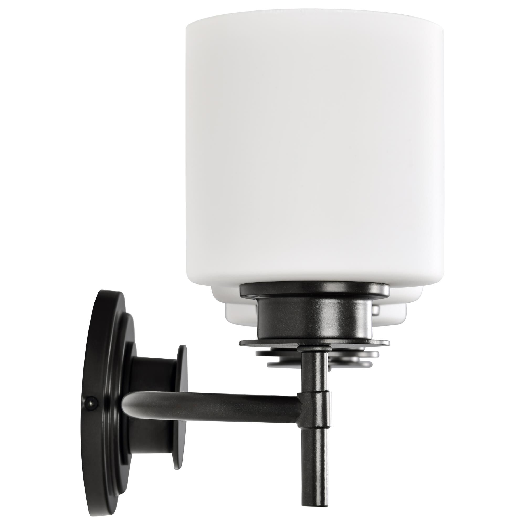 Shown in Gun Metal finish and Satin White glass