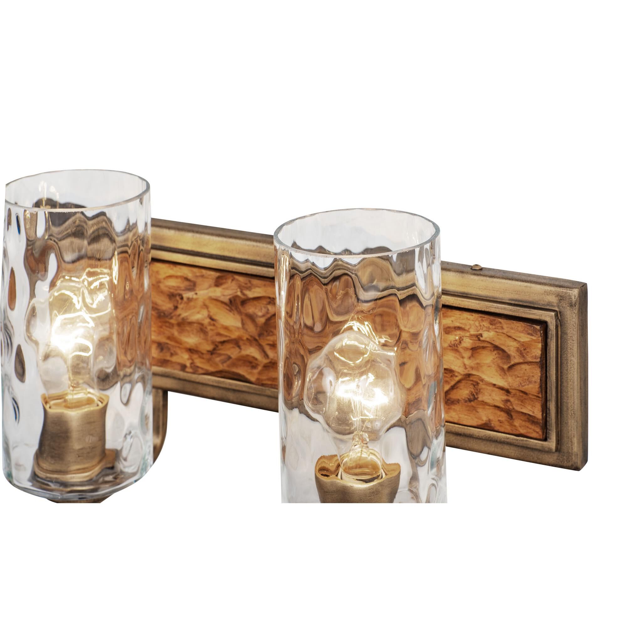 Shown in Havana Gold and Cinnamon finish and Clear Thumbprint glass