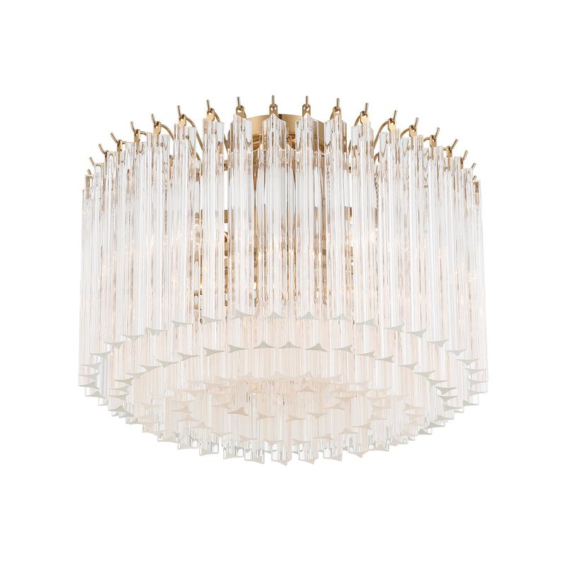 Lofton 18 Inch 5 Light Semi Flush Mount by Crystorama