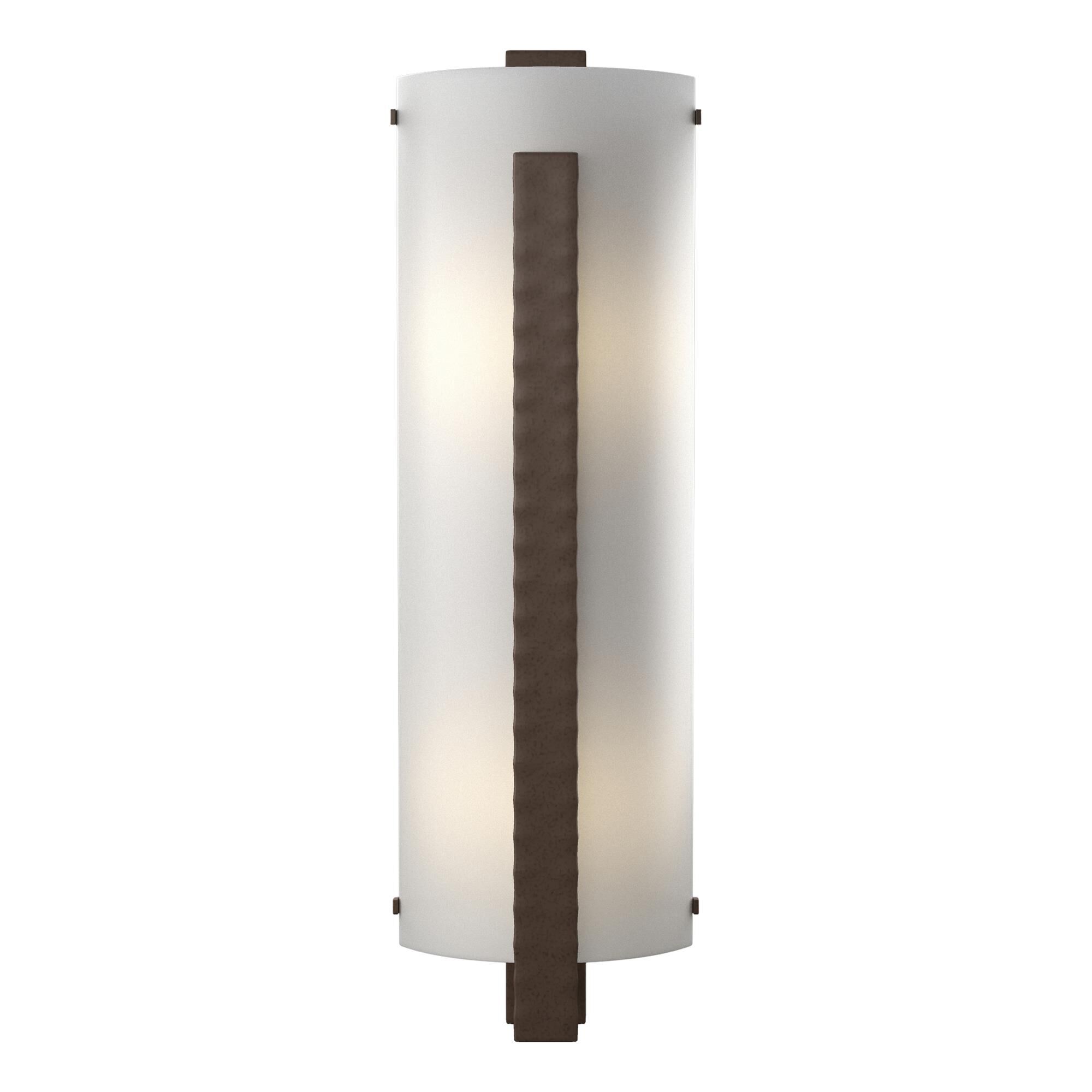 Shown in Bronze finish and White Art  glass