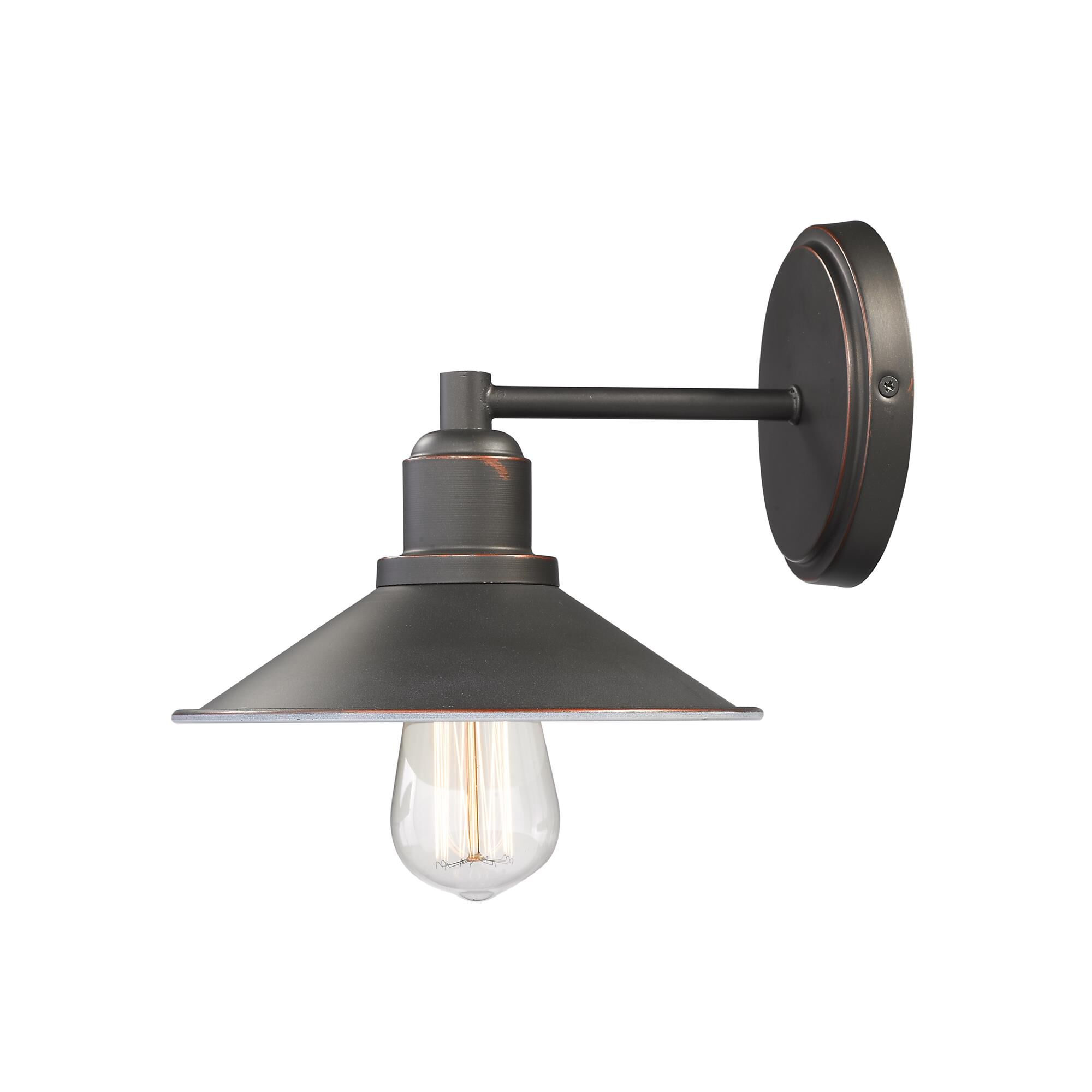 Shown in Olde Bronze finish and Steel glass and Steel shade