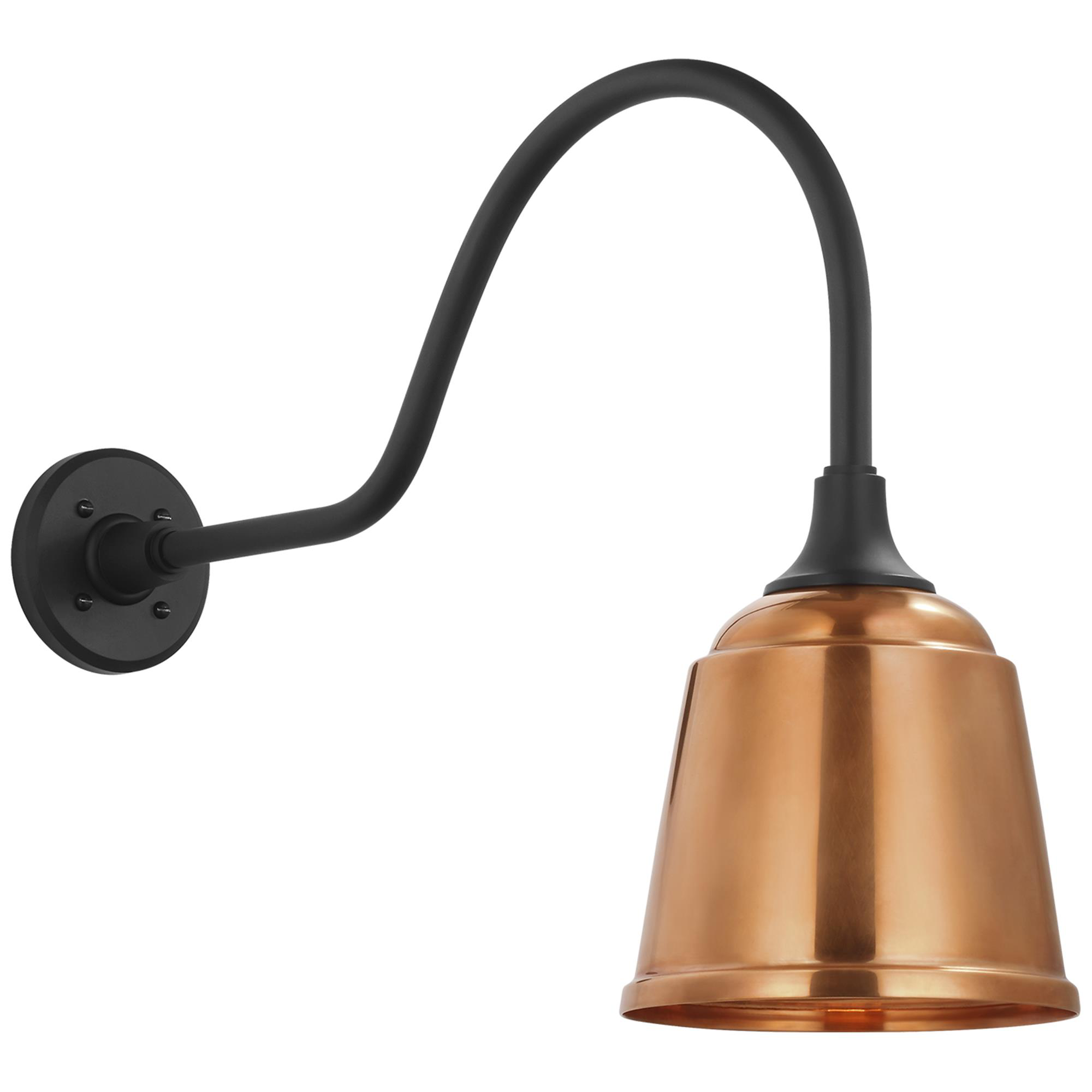 Shown in Matte Black finish and Copper shade