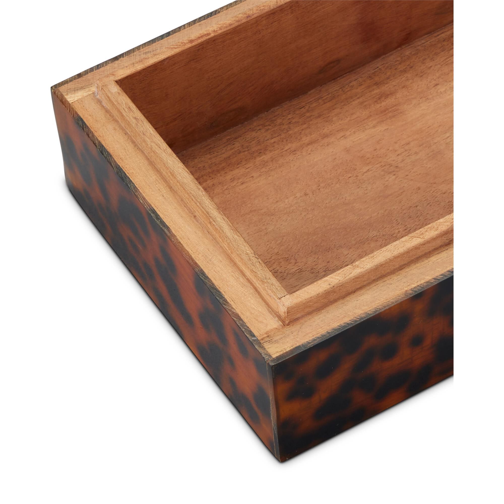 Faux Tortoise Box Set of 2 Accent Box,
