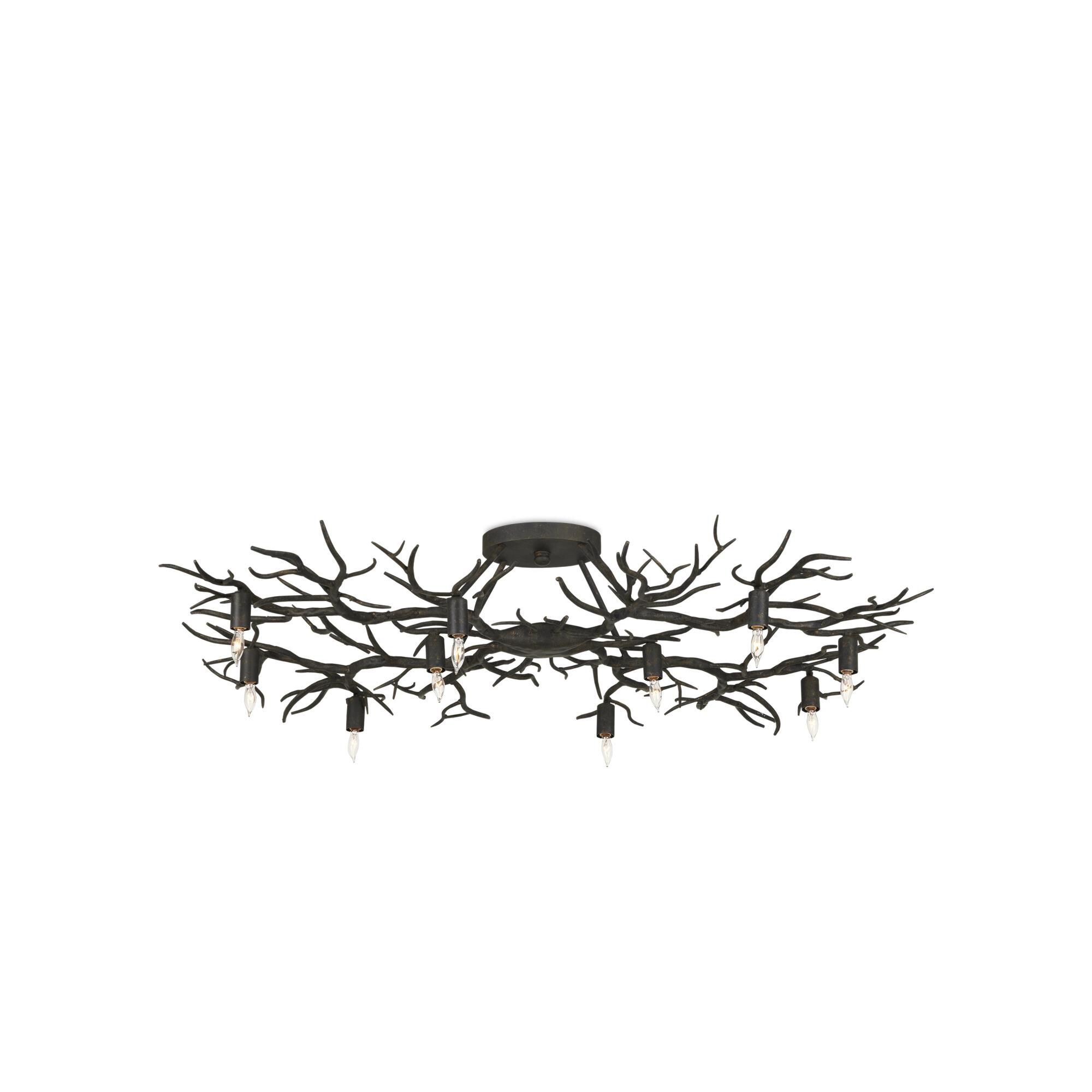 Rainforest 43 Inch 10 Light Semi Flush Mount by Currey and Company
