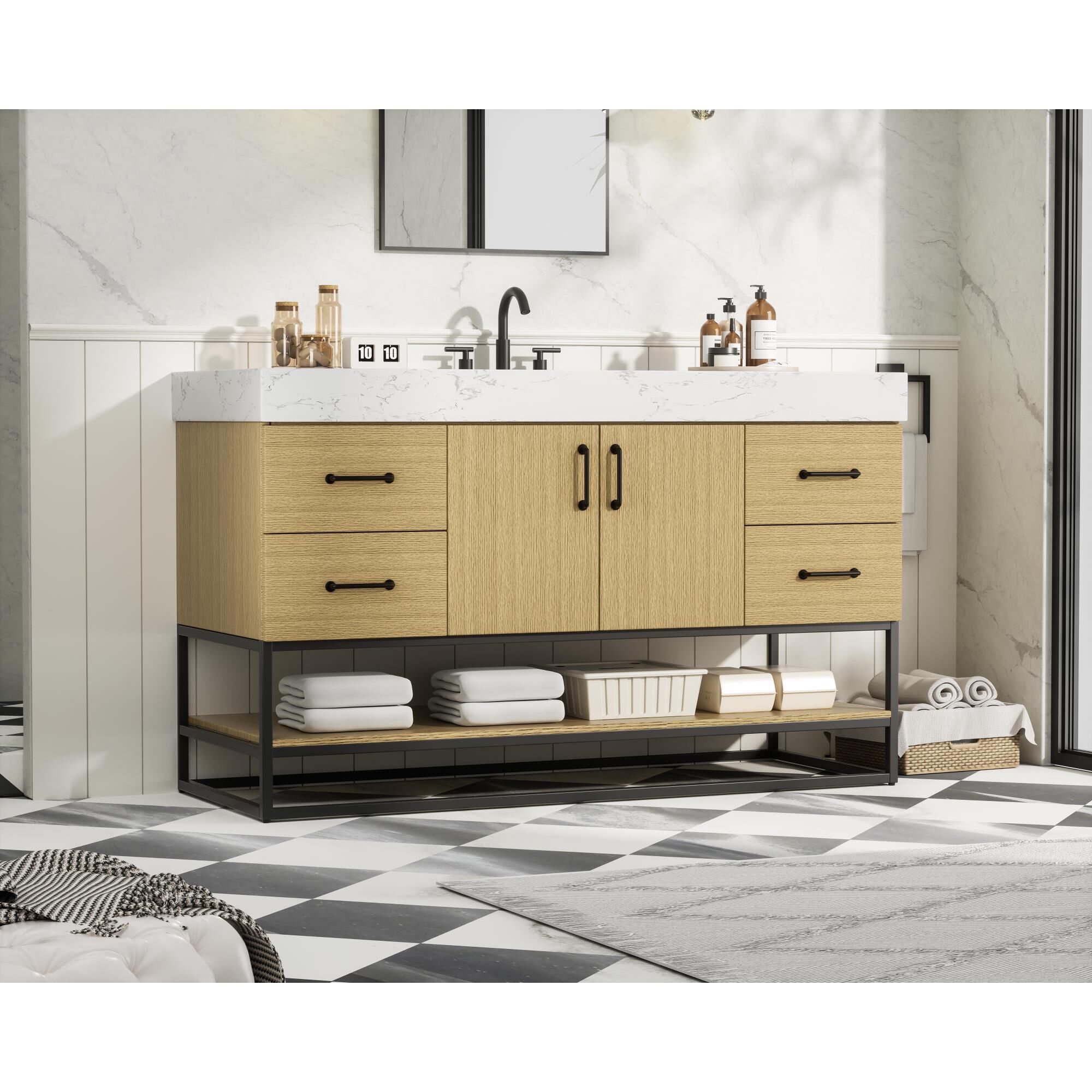 Caroline 54 Inch Bath Vanity by Elegant Dcor
