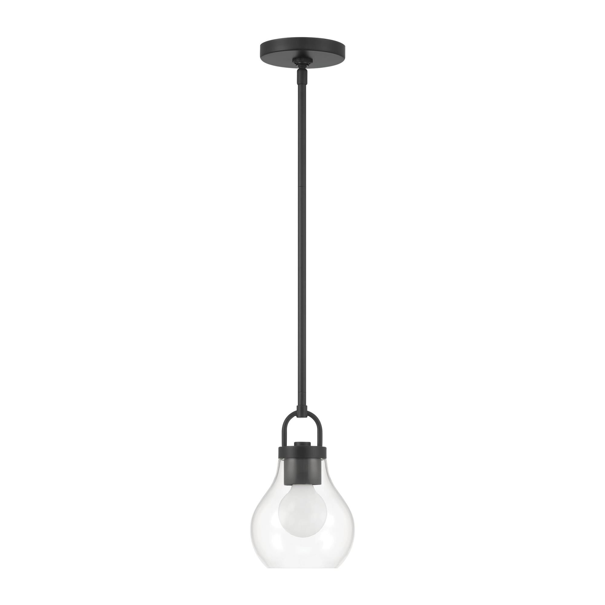 Shown in Matte Black finish and Clear glass