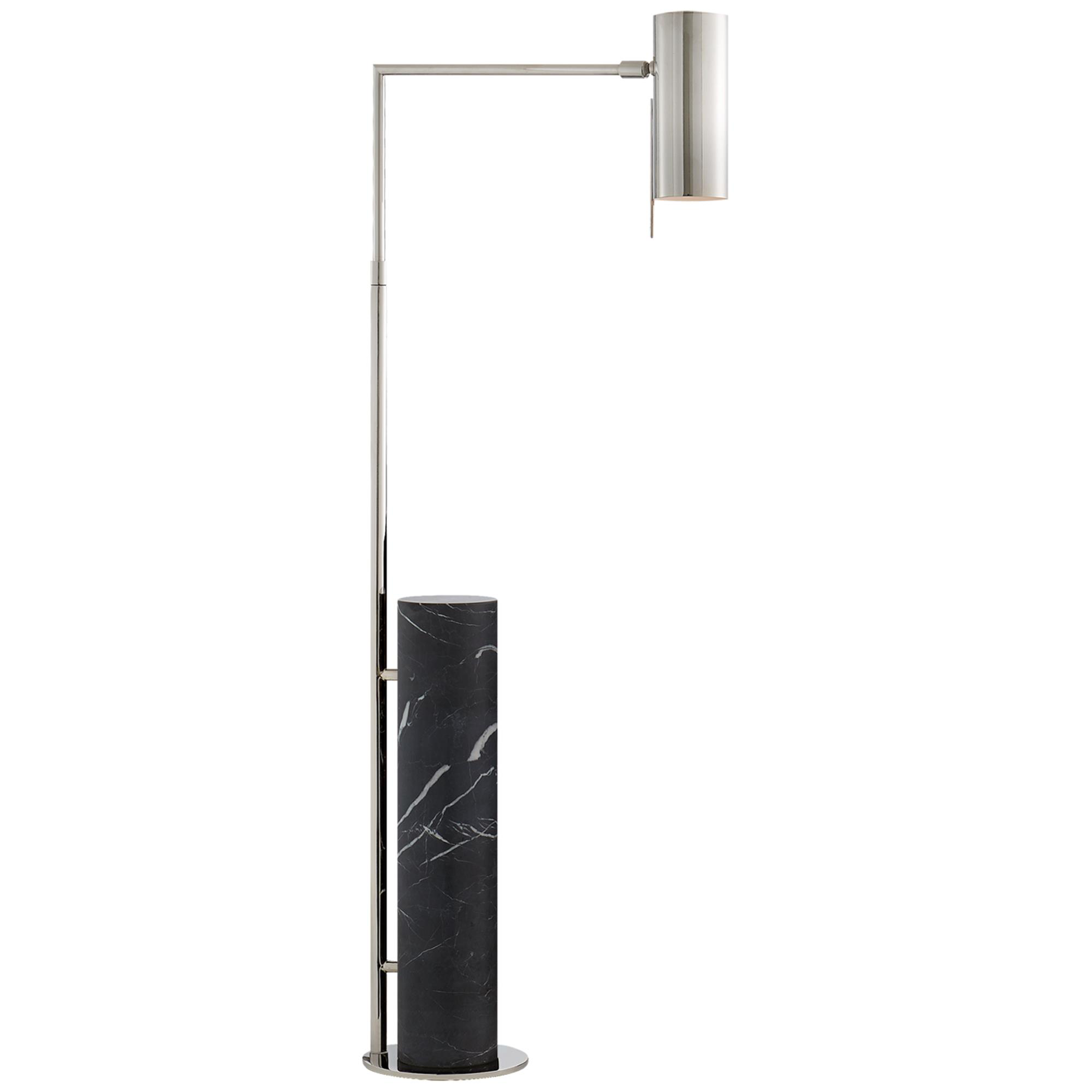 Shown in Polished Nickel And Black Marble finish and No Glass  glass and NO Shade  shade