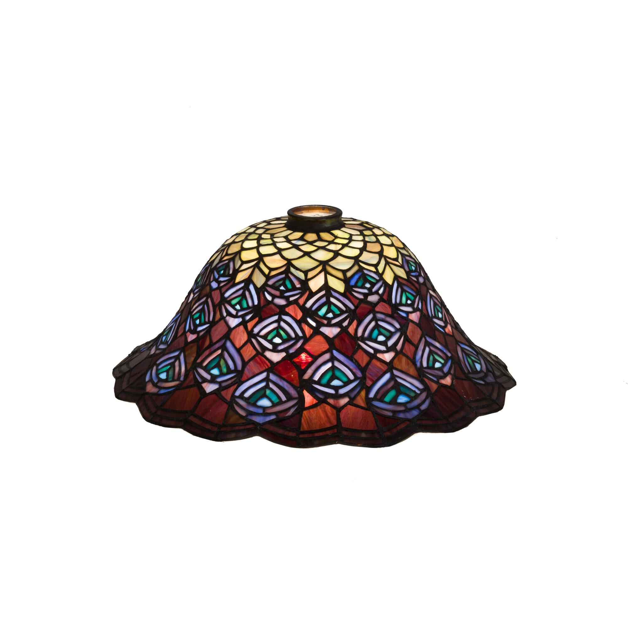 Tiffany Peacock Feather Glass Accessory by Meyda Lighting