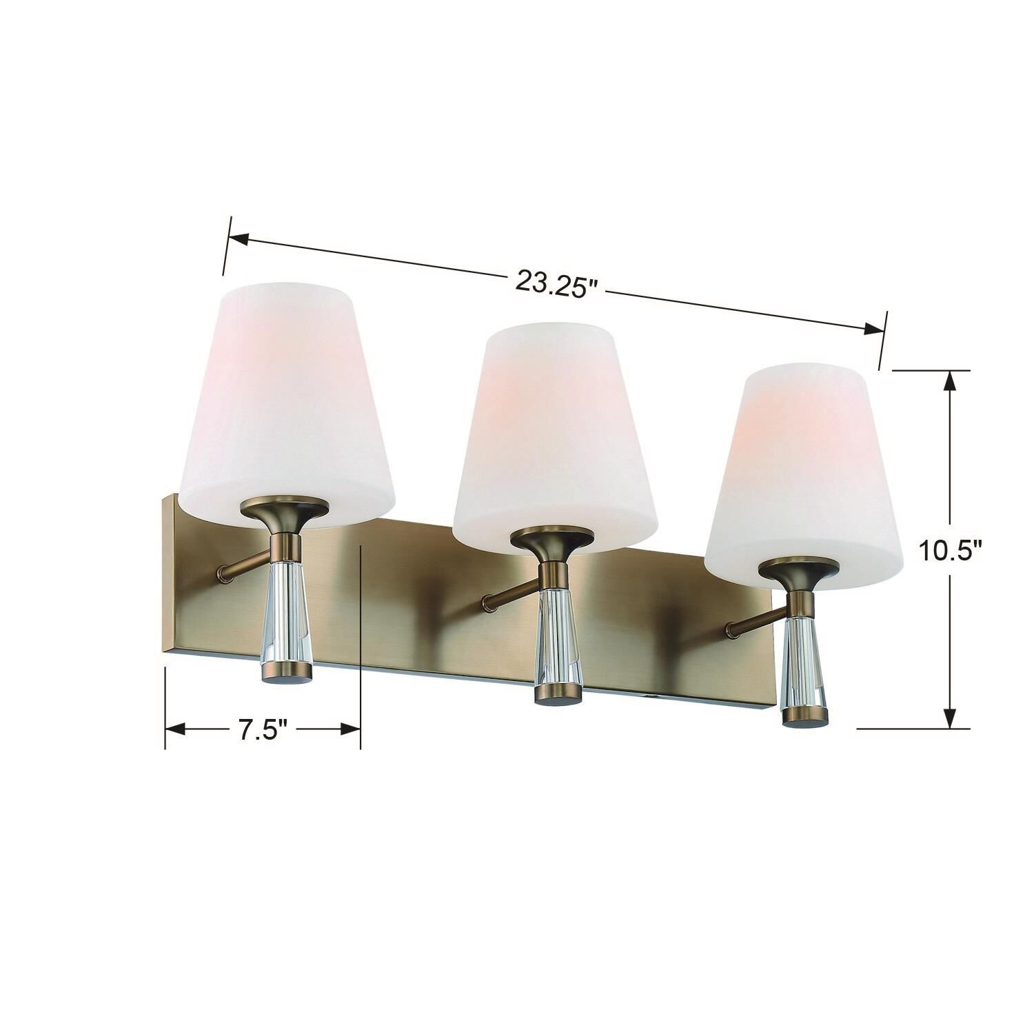 Ramsey 23 Inch 3 Light Bath Vanity Light by Crystorama