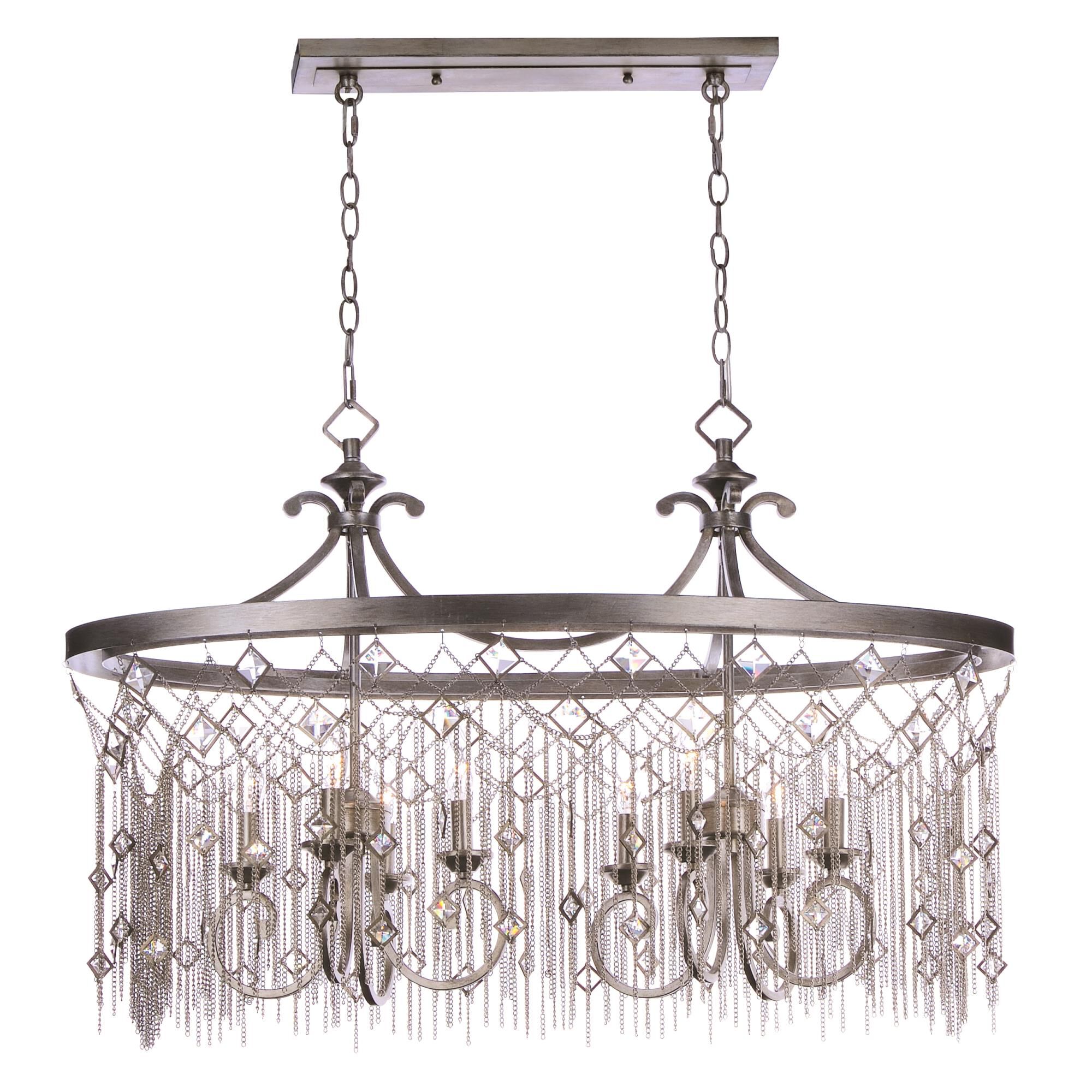 Alessandra 38 Inch 8 Light Mini Chandelier by Maxim Lighting