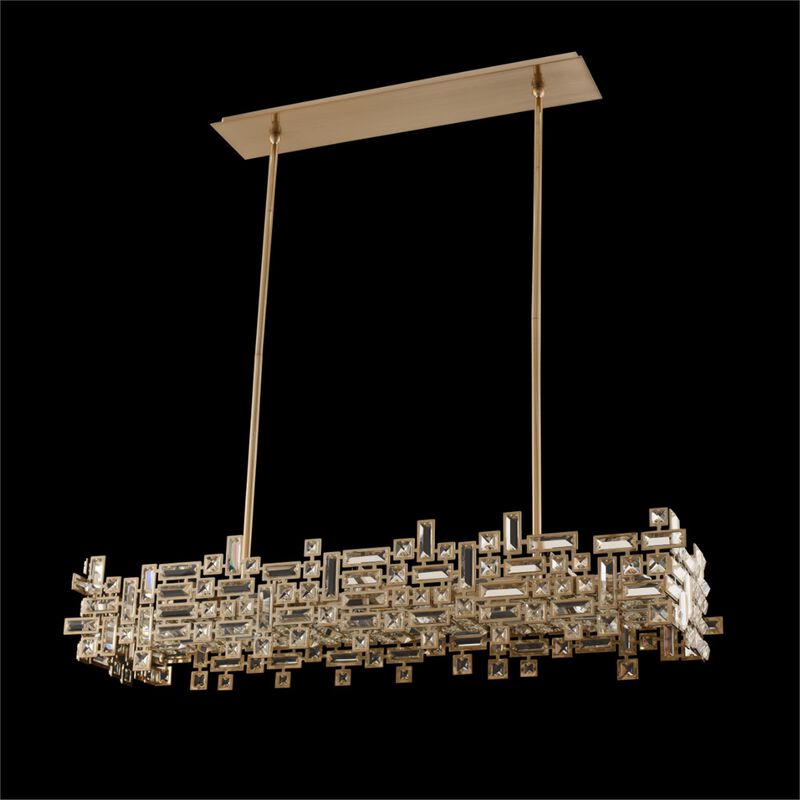 Vermeer Medium Linear Chandelier by Allegri