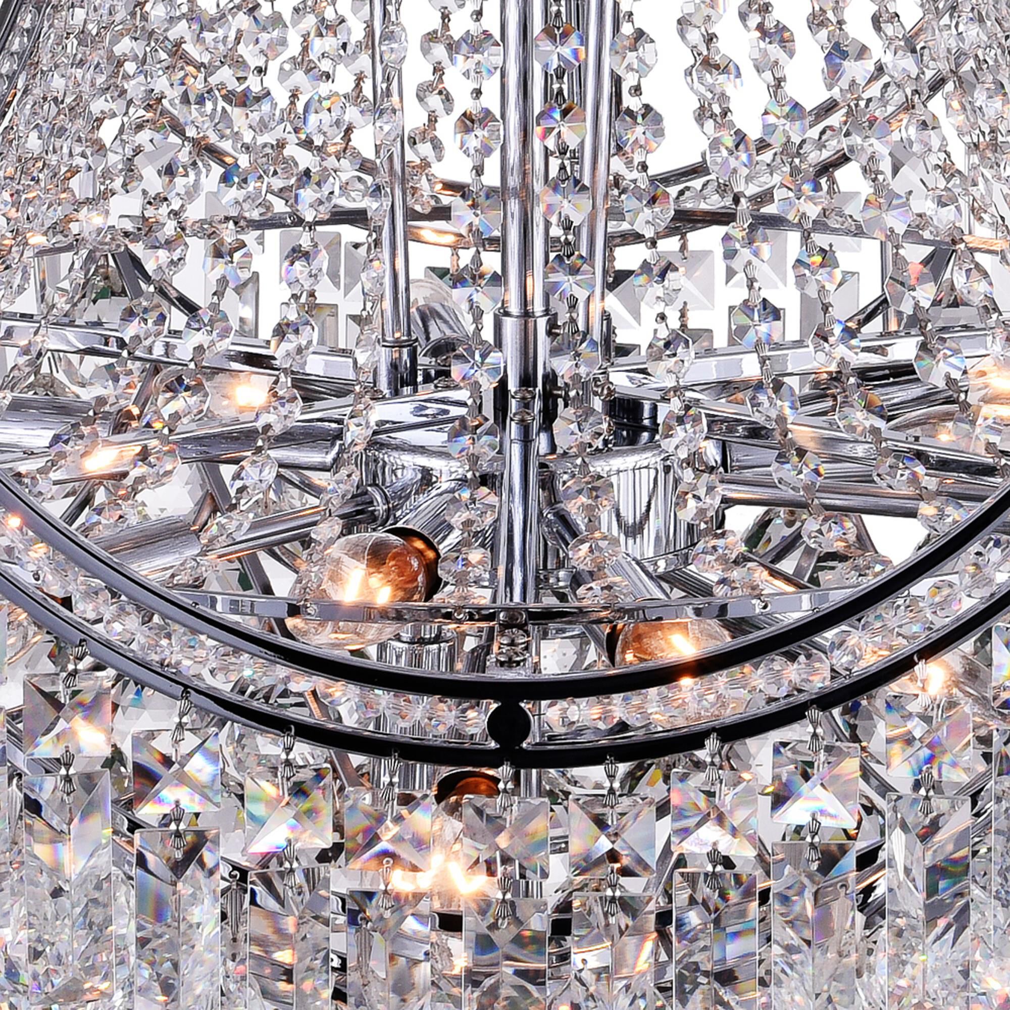 Amanda 28 Inch 15 Light Chandelier by CWI Lighting
