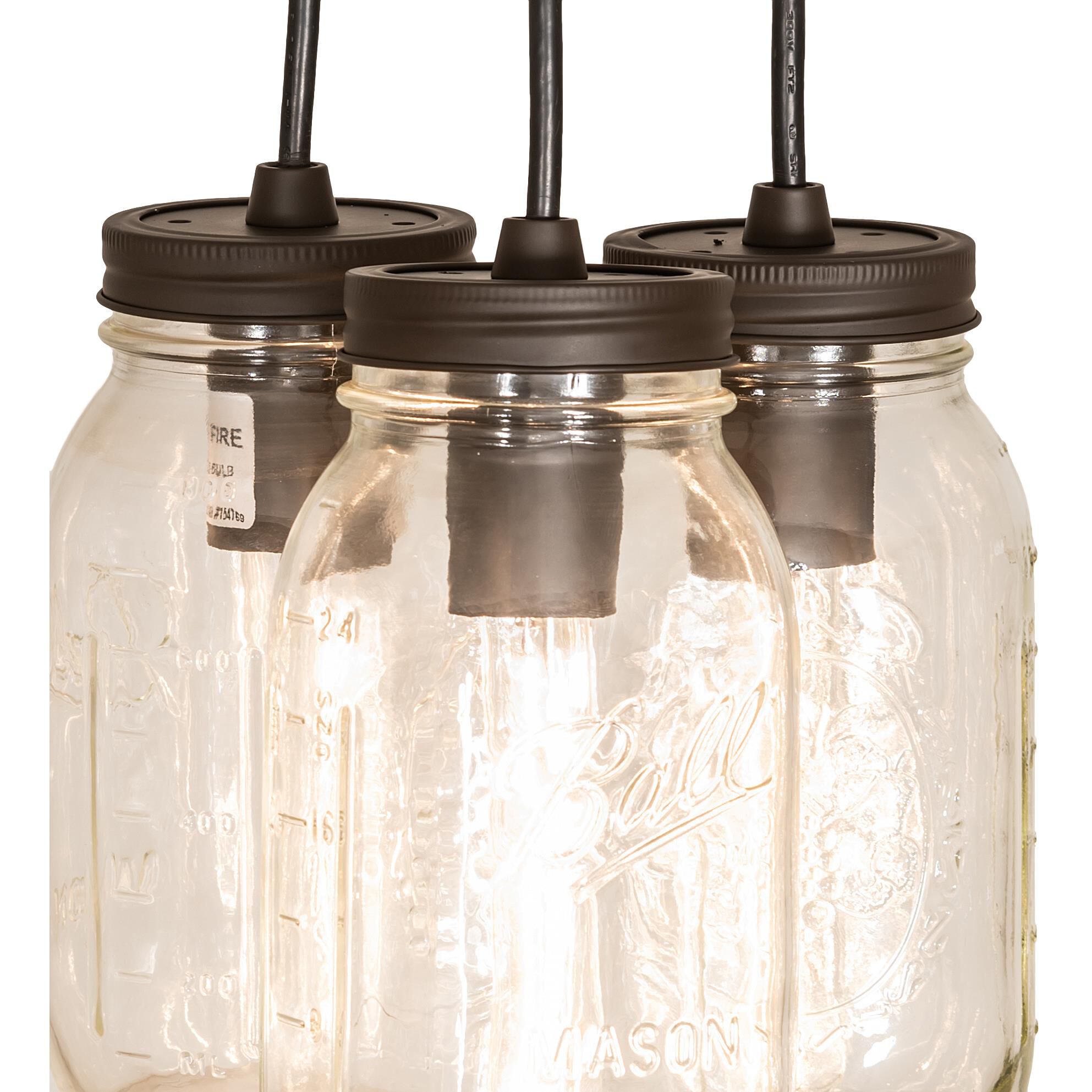 Shown in Oil Rubbed Bronze finish and Clear glass