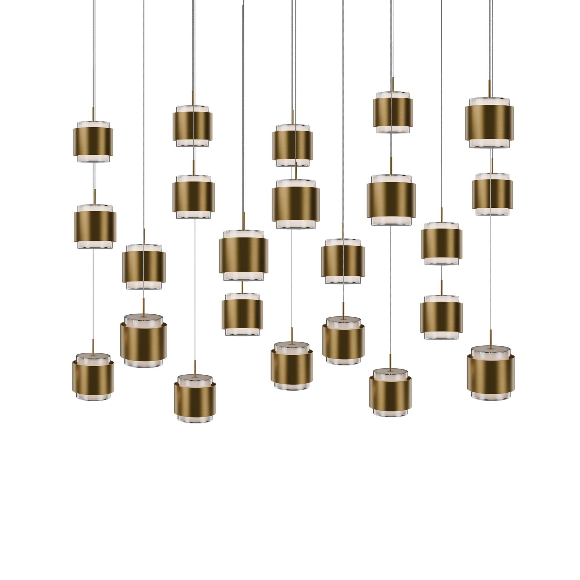 Banded 15 Inch Multi Light Pendant,