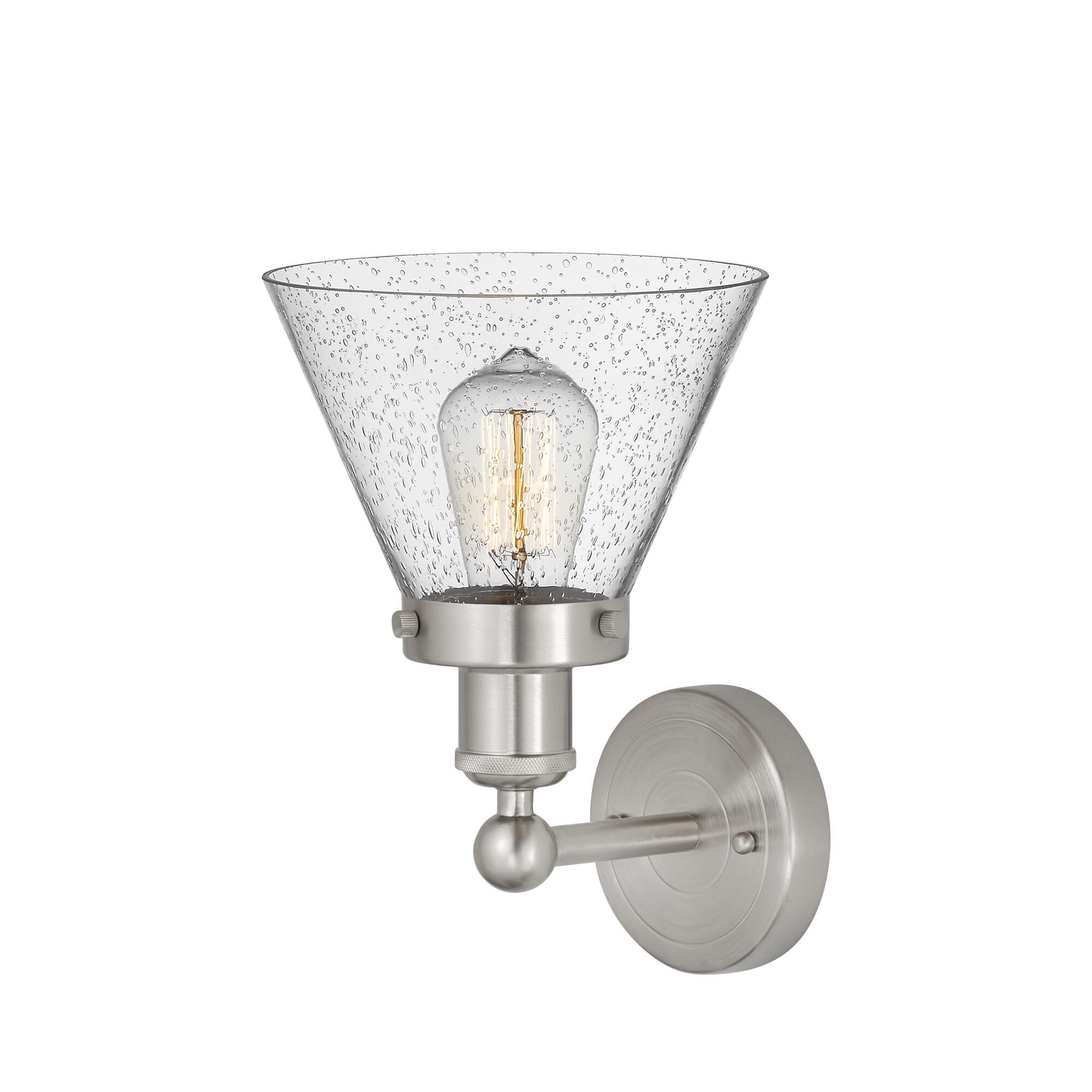 Shown in Brushed Satin Nickel  finish and Mercury glass
