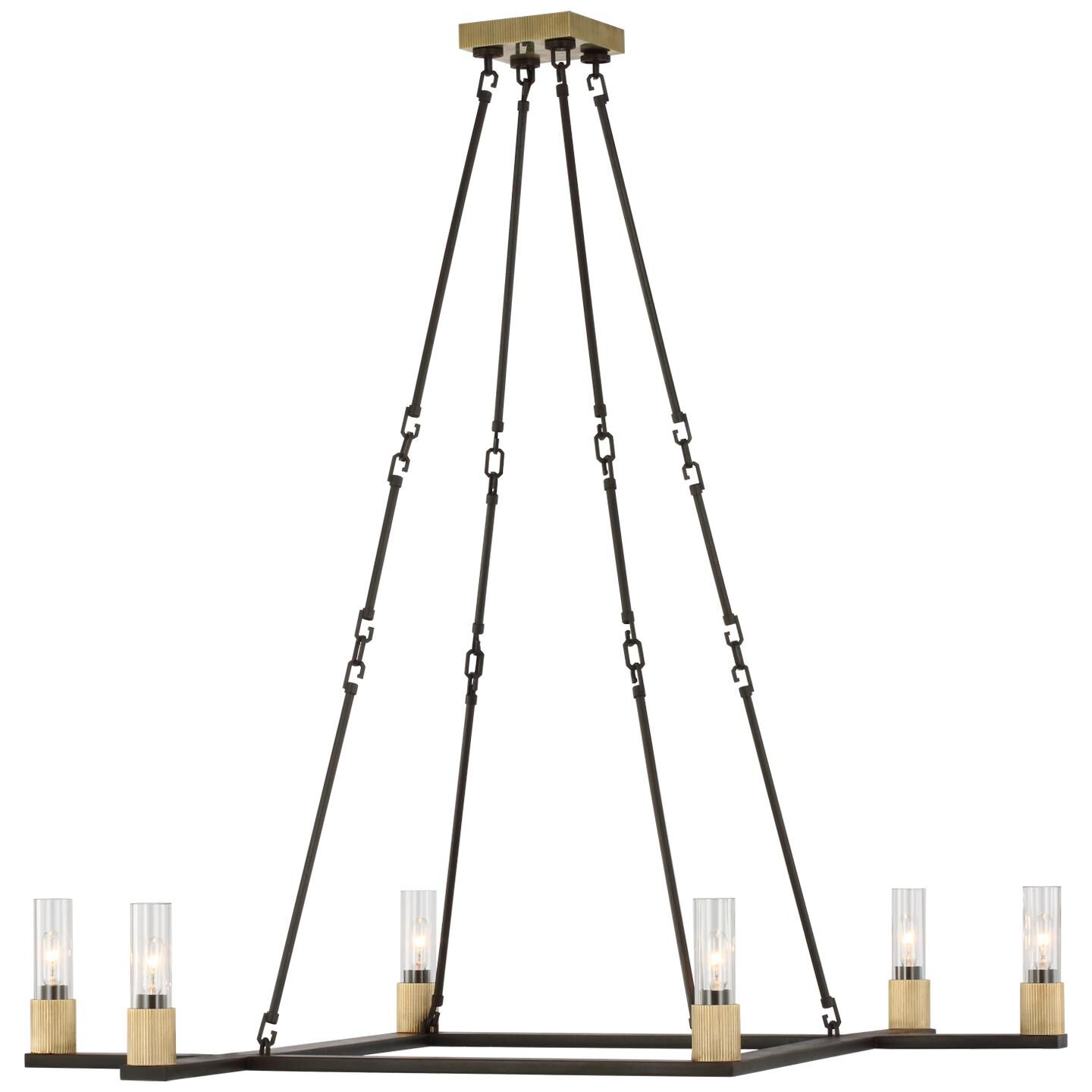 Ray Booth Beza 42 Inch 6 Light LED Chandelier by Visual Comfort Signature Collection