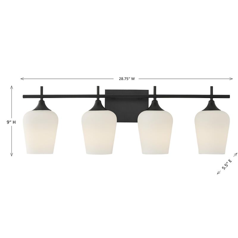 Octave 29 Inch 4 Light Bath Vanity Light by Savoy House