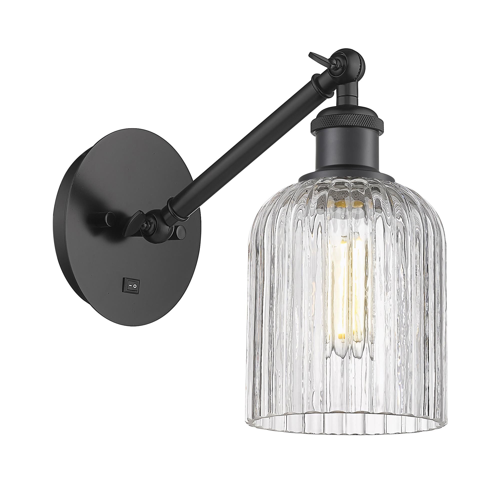 Shown in Matte Black finish and Clear glass
