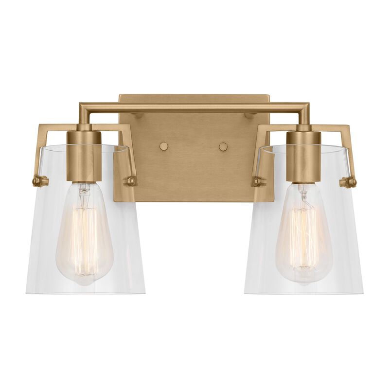 Drew & Jonathan Crofton 15 Inch 2 Light Bath Vanity Light by Visual Comfort Studio