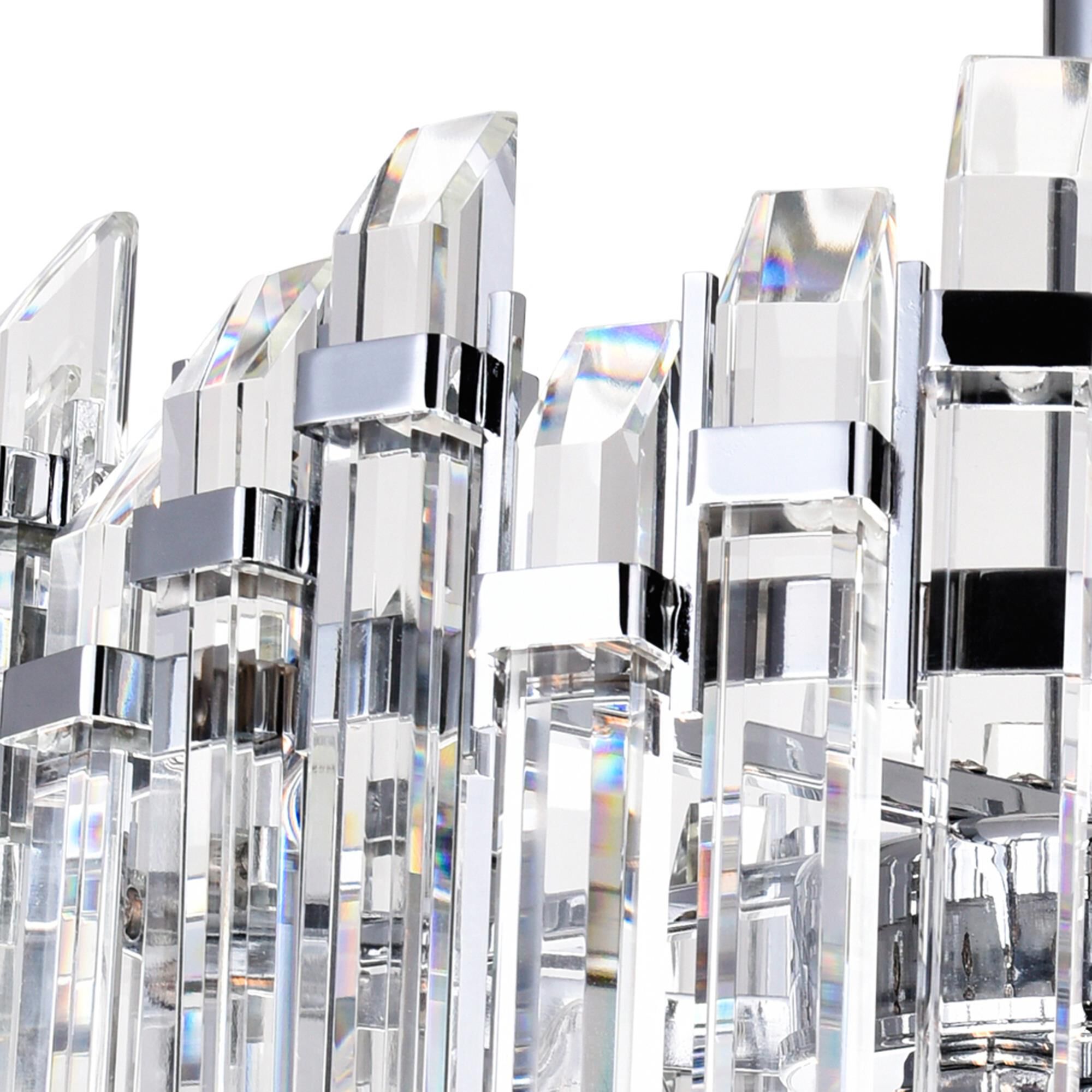 Shown in Chrome finish and K9 Clear crystal