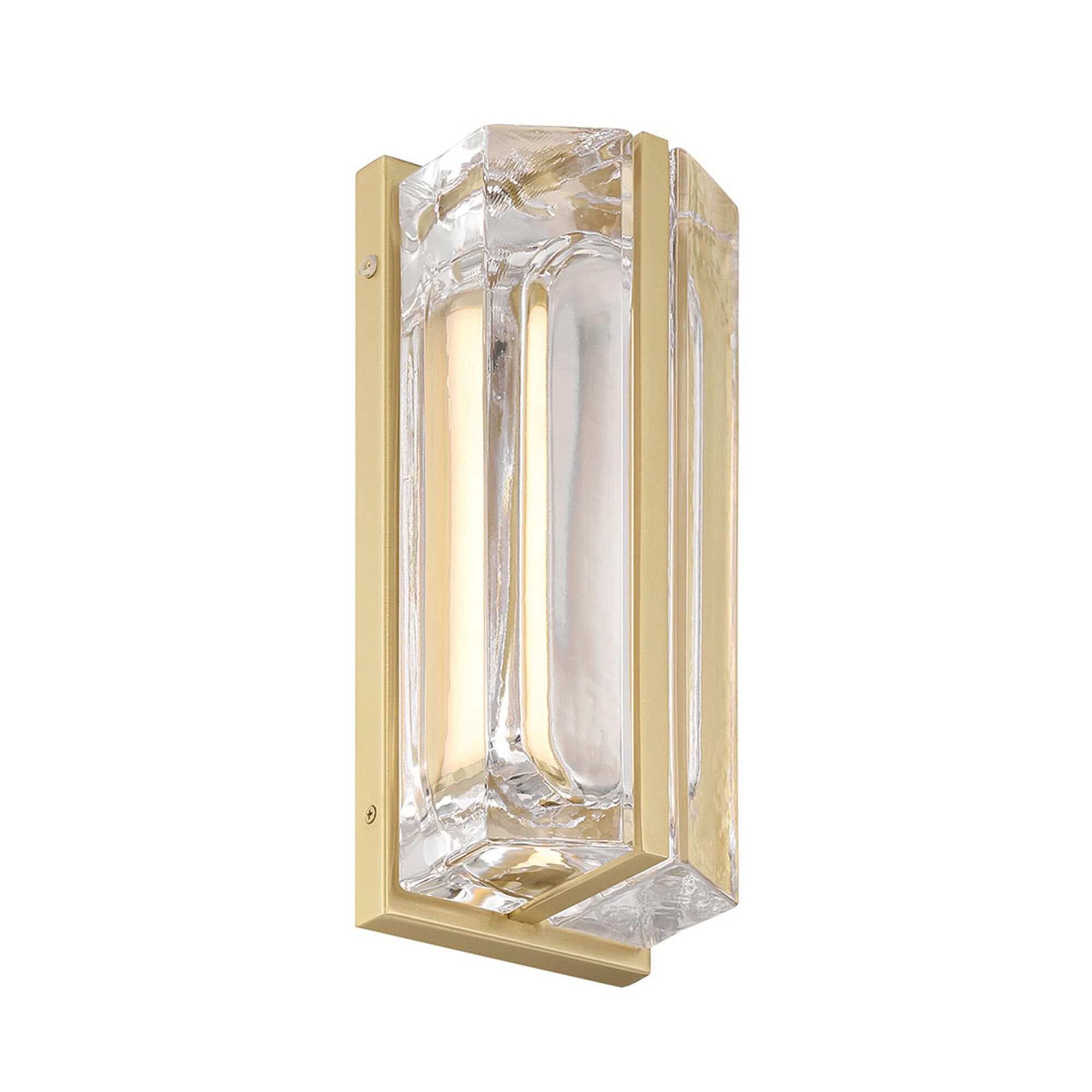 Shown in Gold finish and Clear glass