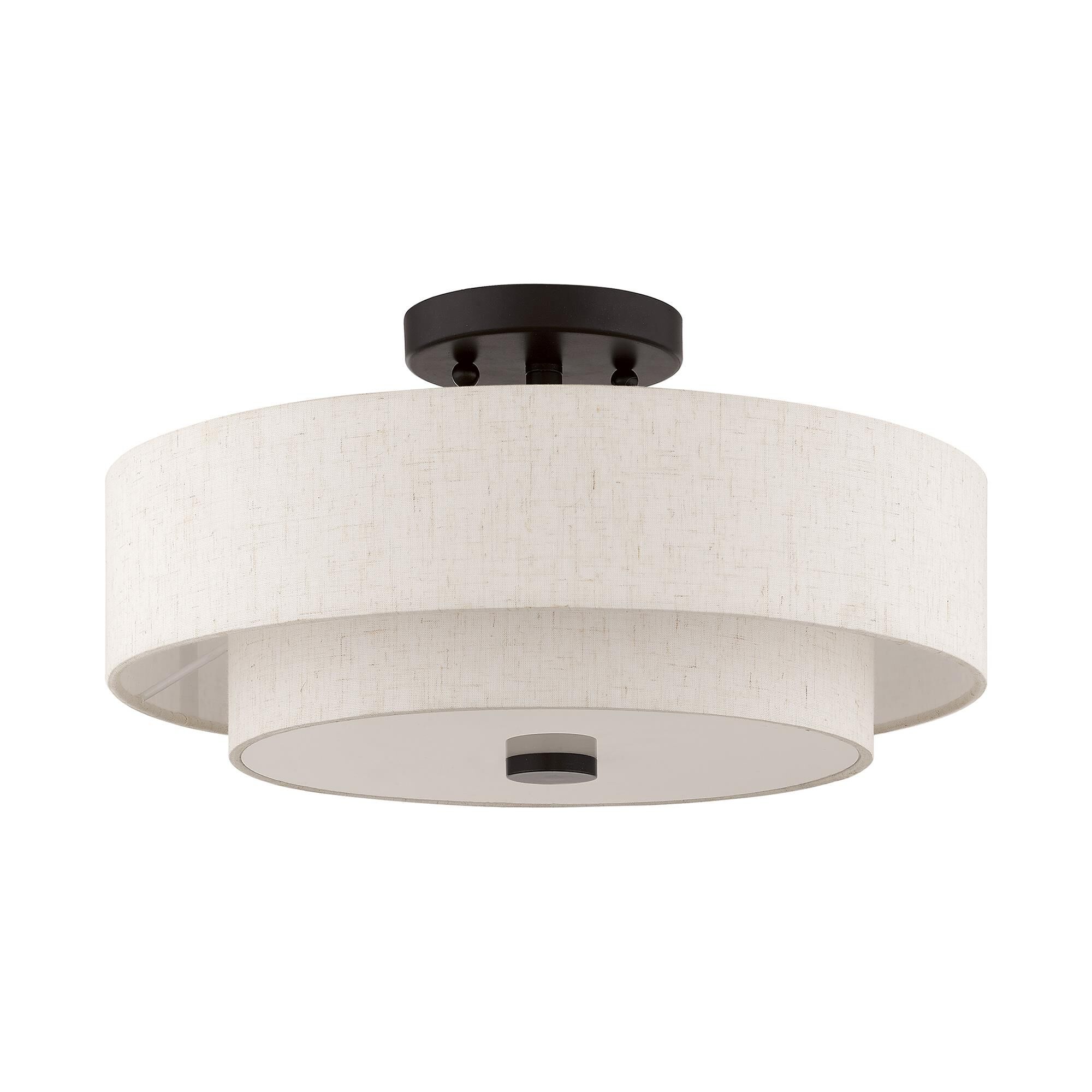 Monroe 15 Inch Semi Flush Mount by Livex Lighting