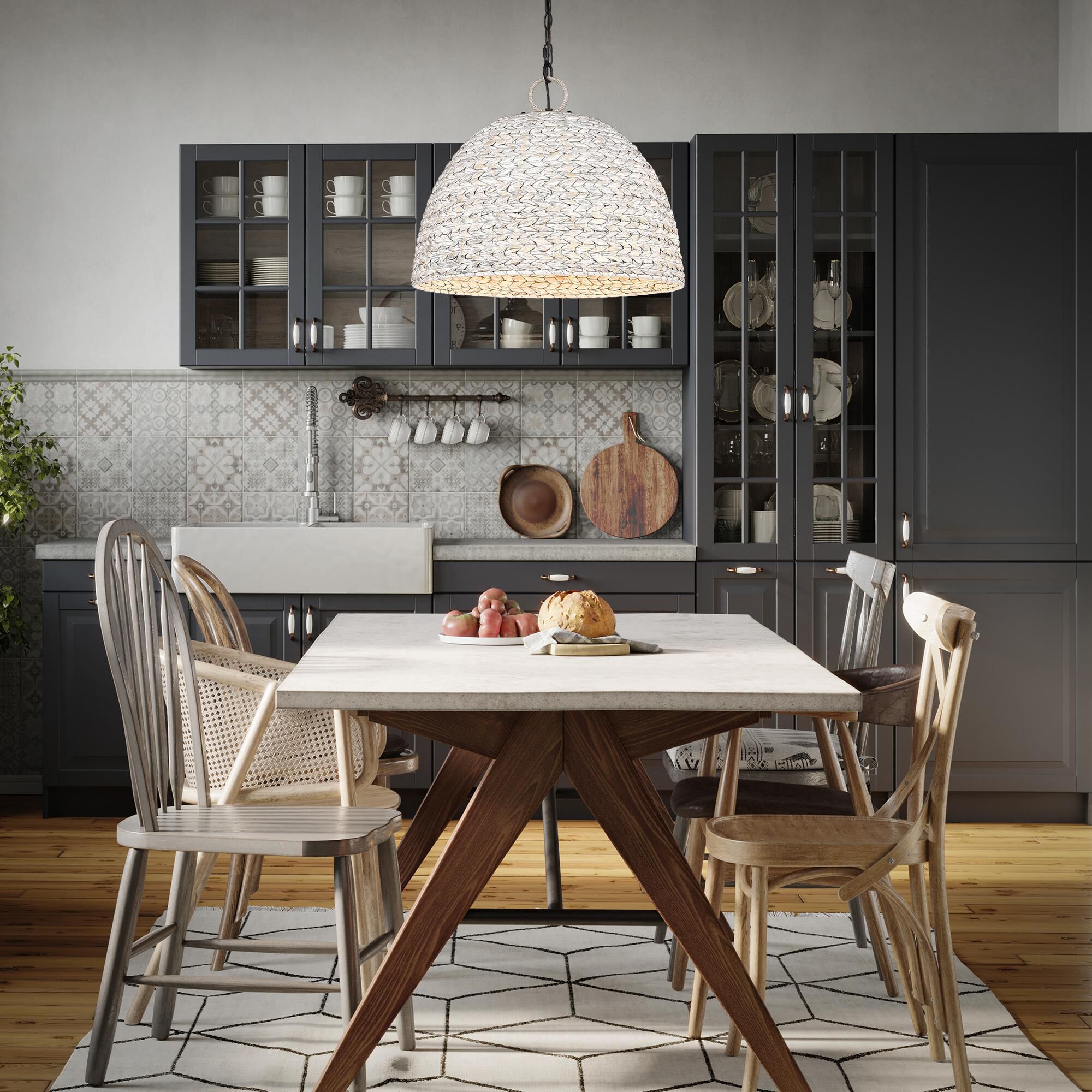 Rue 21 Inch Large Pendant by Golden Lighting