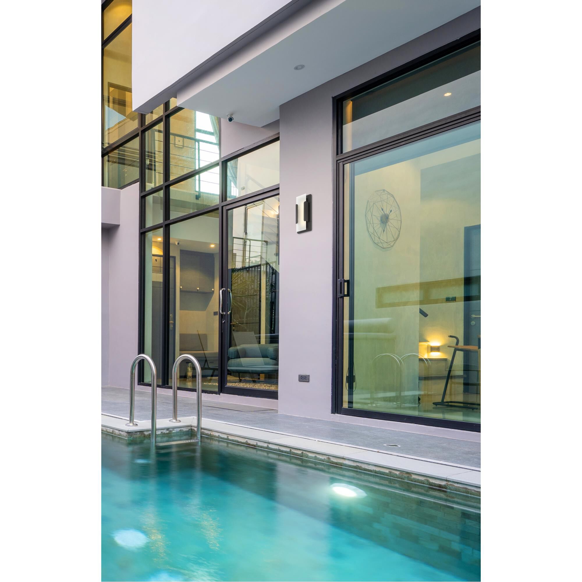 Shown in Bronze finish and Clear glass