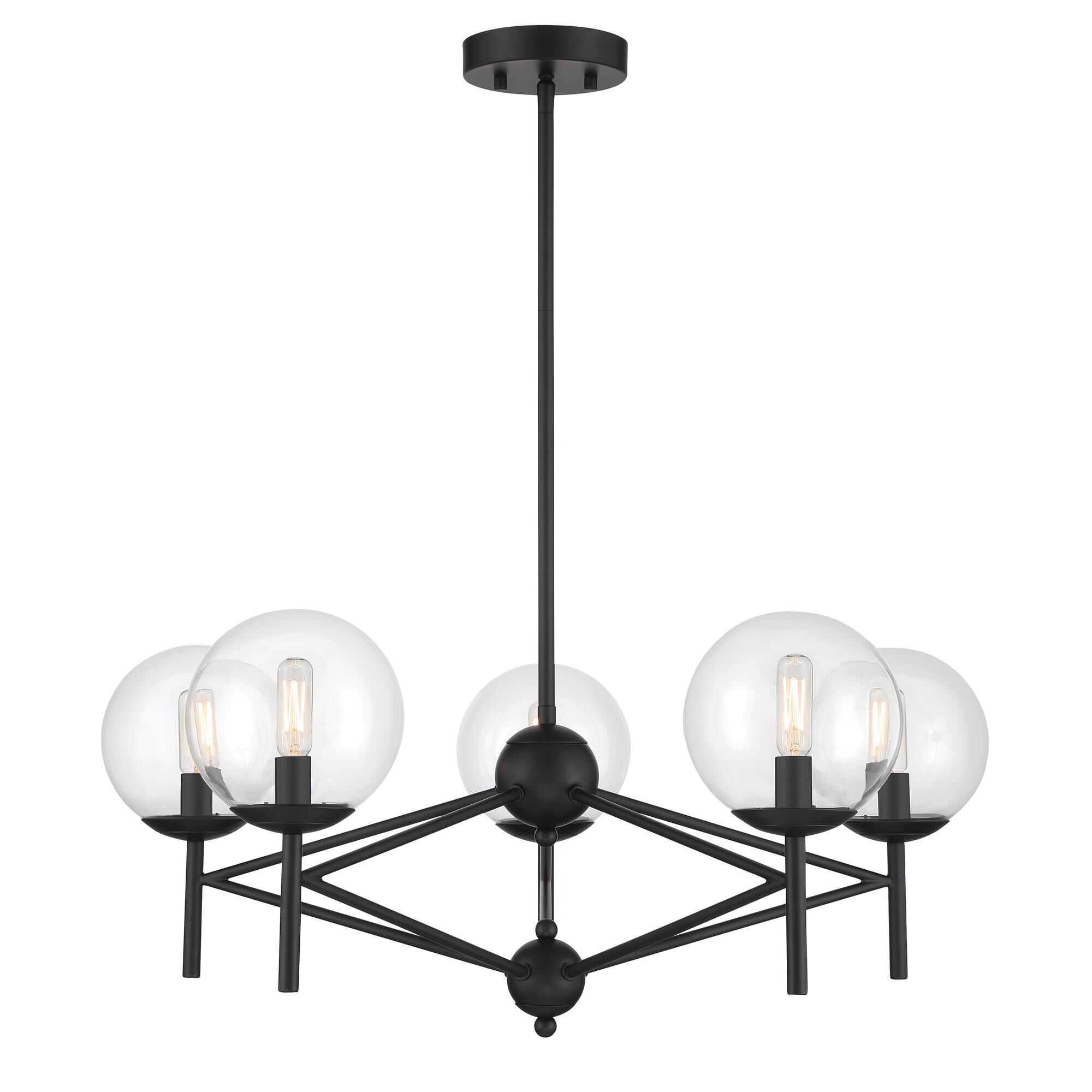 Shown in Coal finish and Clear glass
