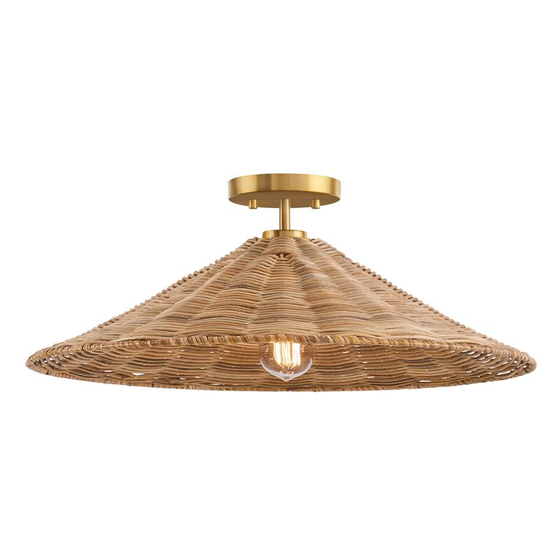 22 Inch 1 Light Semi Flush Mount by Meridian Lighting