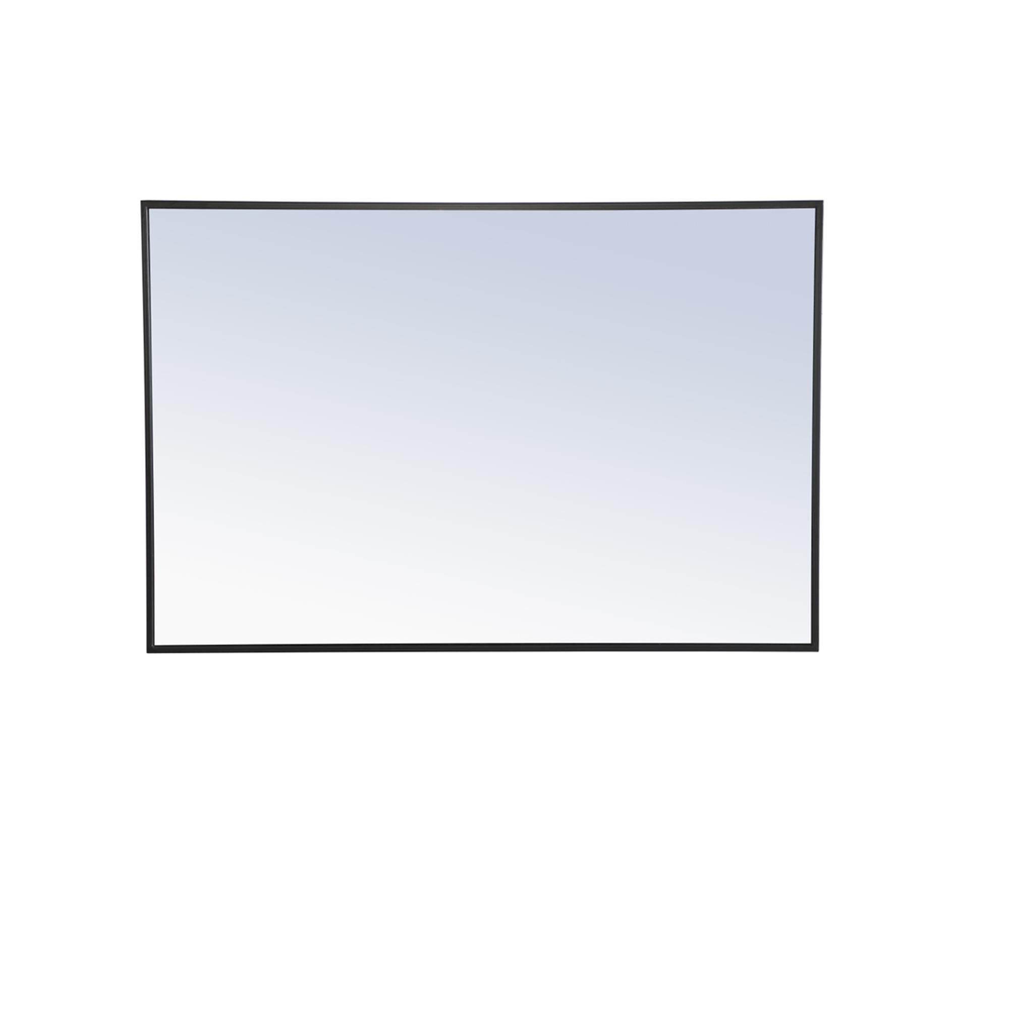 Shown in Black finish and Clear Mirror Beveled glass