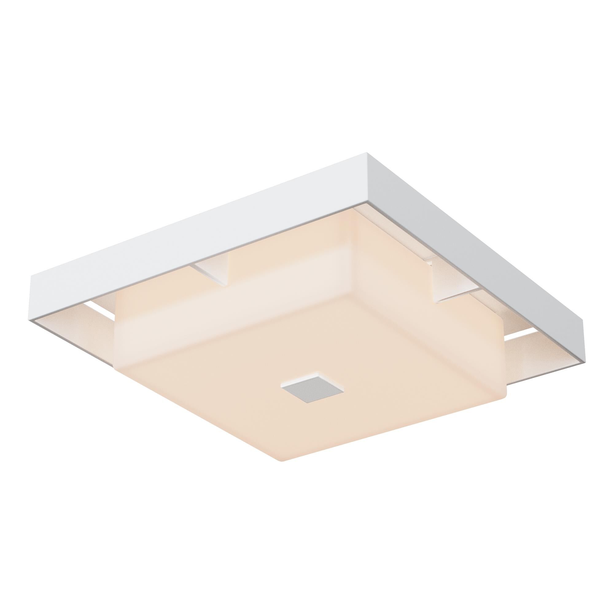 Shown in White finish and Opal glass and White accent
