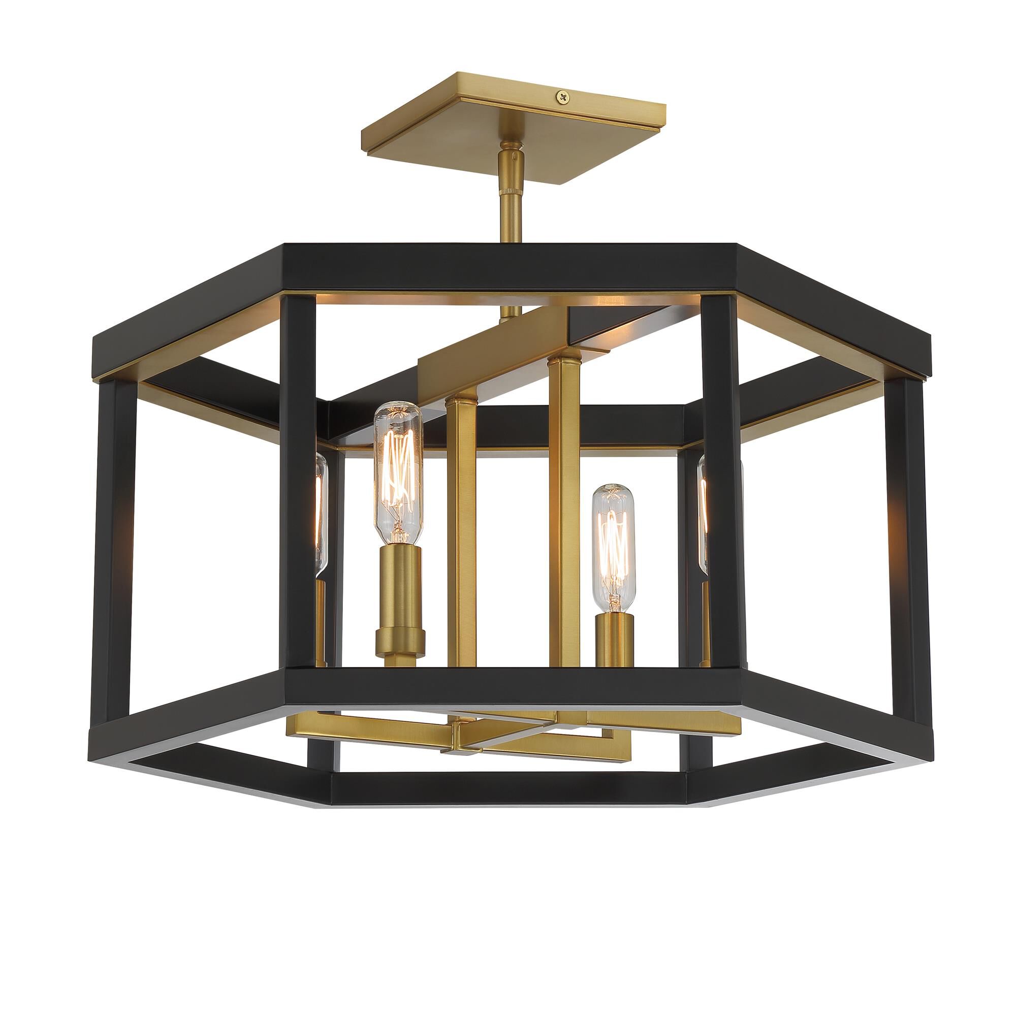 Shown in Coal and Soft Brass finish