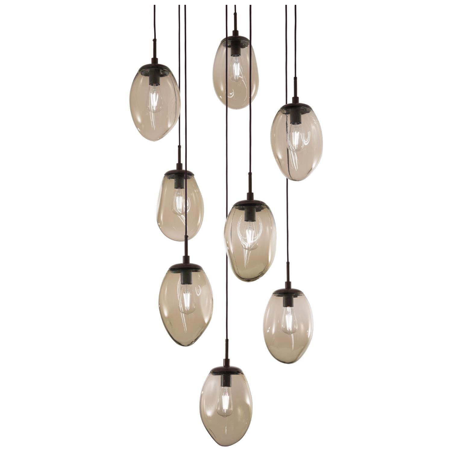 Shown in Flat Bronze finish and Blown Bronze glass