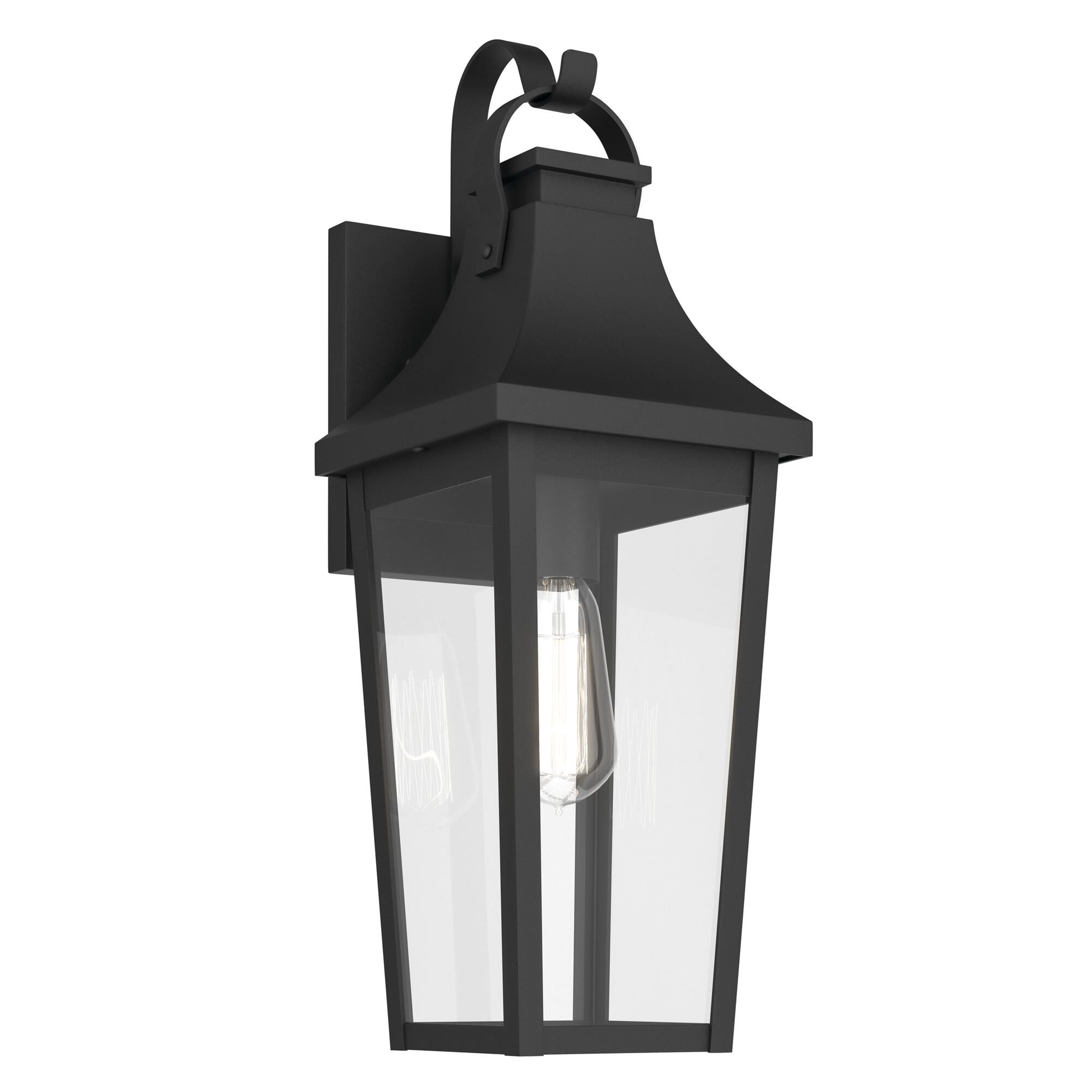 Shown in Textured Black finish and Clear glass